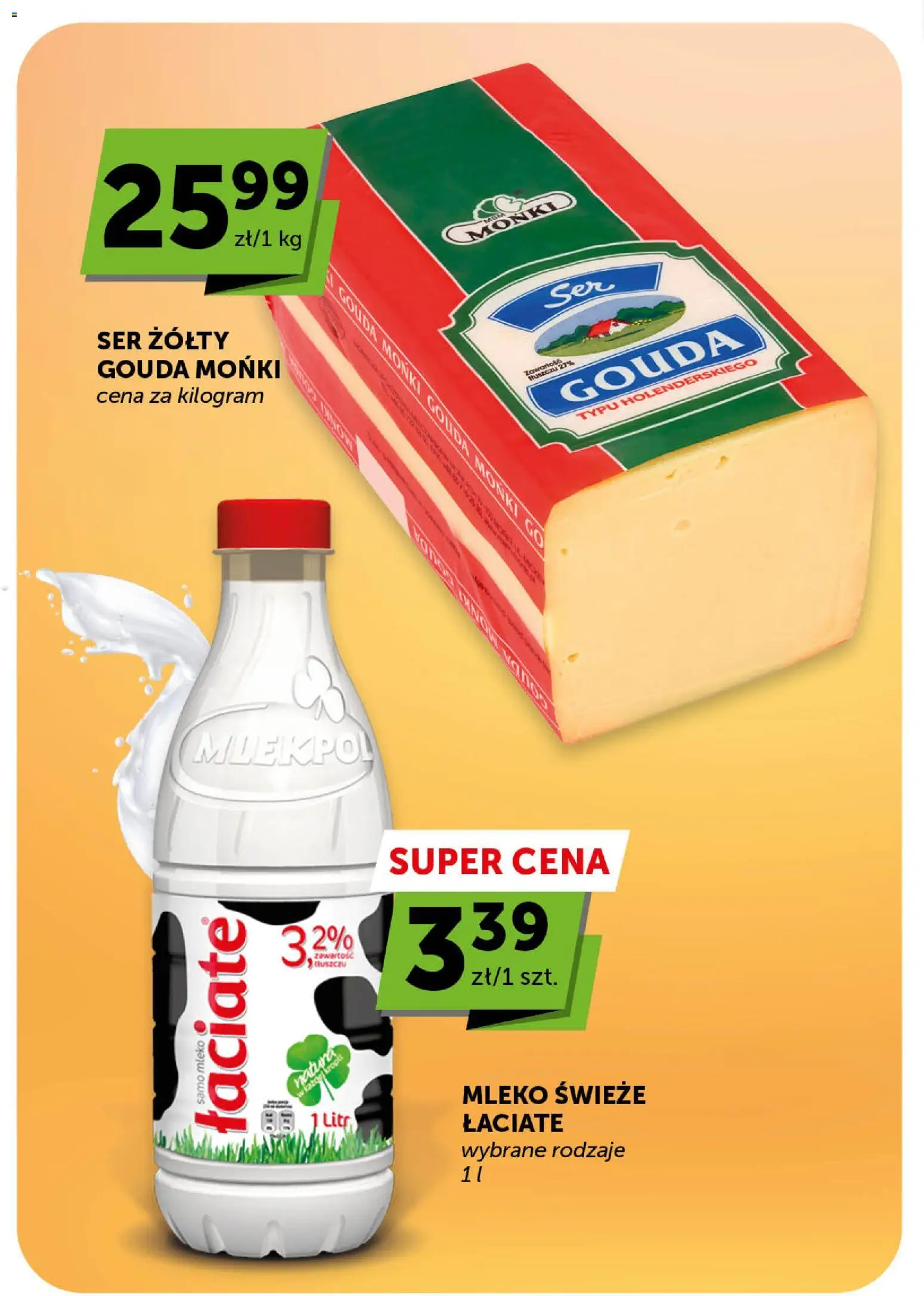 Groszek gazetka od 12.03.2026 | Strona: 2 | Produkty: Ser żółty, Mleko, Ser