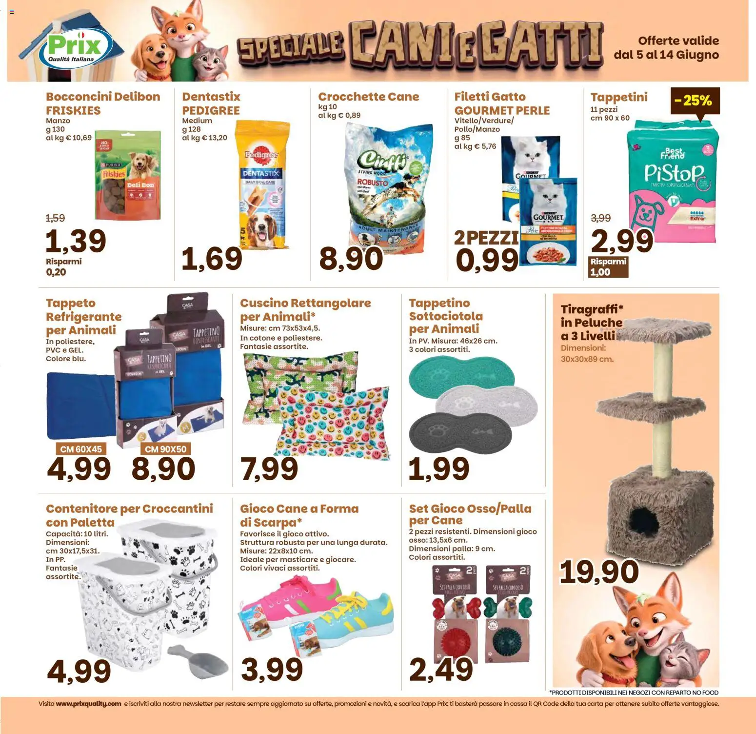 Volantino Prix del 05.06.2026 | Pagina: 13 | Prodotti: Paletta, Peluche, Manzo, Crocchette cane