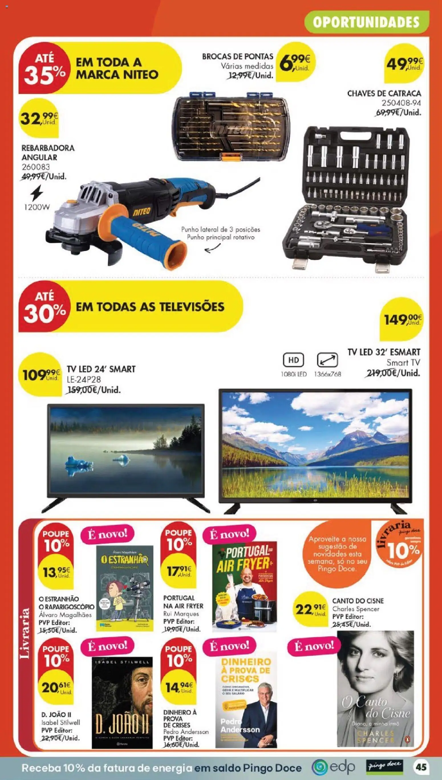 Pingo Doce Poupe Esta Semana Lojas Grandes │ válido de 22/09/2026 | Página: 47 | Produtos: Air fryer, Tv led