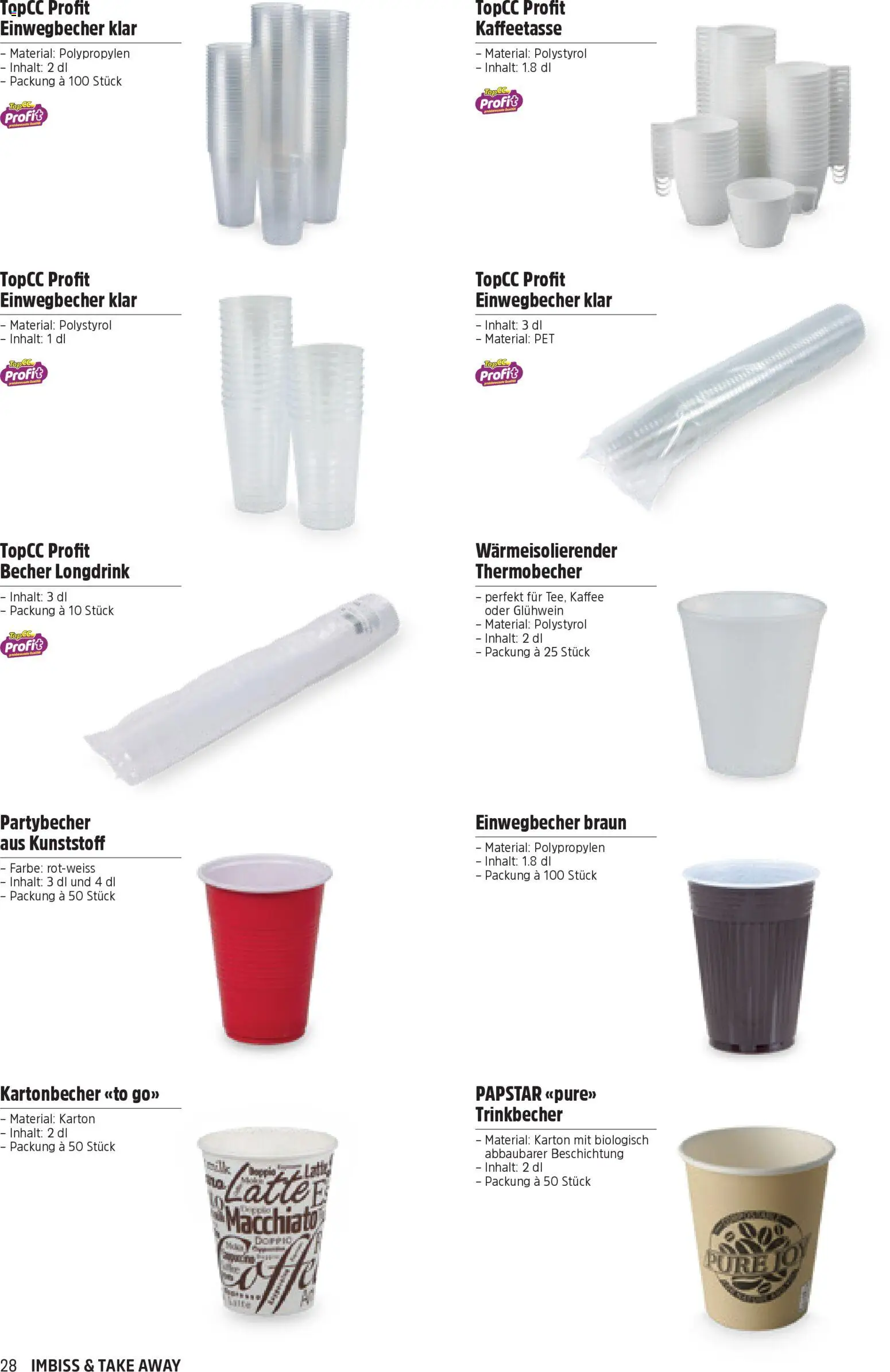 TopCC aktionen Imbiss & Take Away – gültig ab 31.03.2026 | Seite: 28 | Produkte: Kaffee, Top