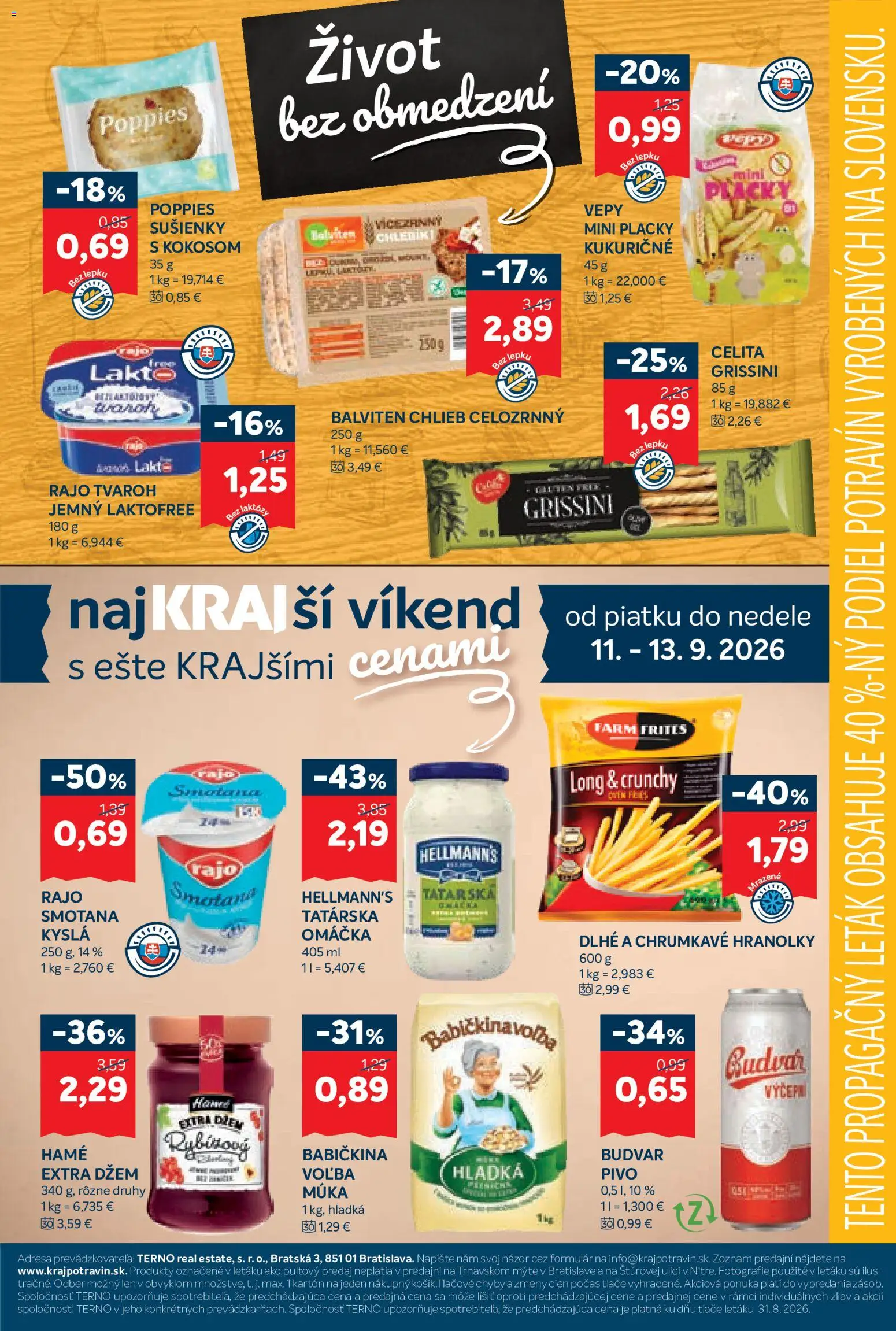 Nové Kraj akcie – leták je platný od 10.09.2026 | Strana: 17 | Produkty: Bosch, Džem, Pivo, Omáčka