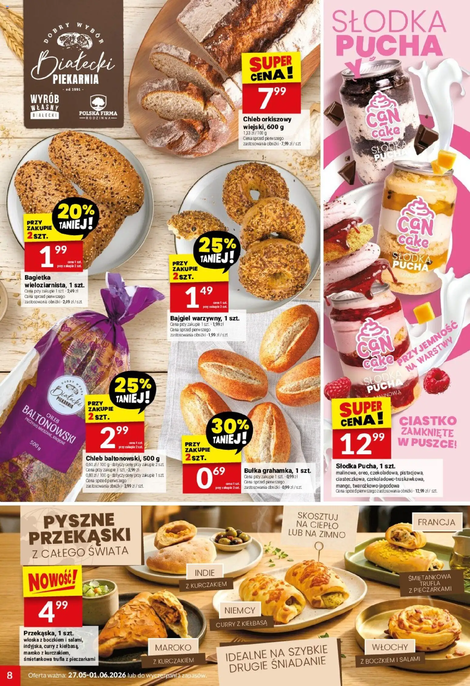 Twój Market gazetka od 27.05.2026 | Strona: 8 | Produkty: Pieczywo, Curry, Chleb, Salami