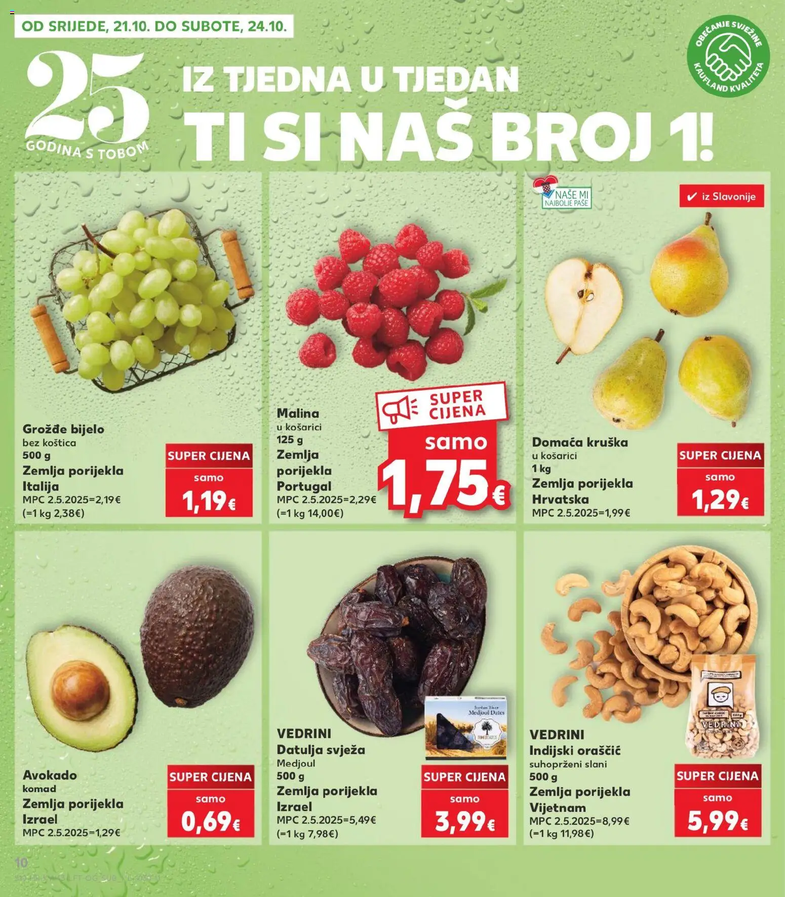 Kaufland katalog | vrijedi od 21.10.2026 | Stranica: 10 | Proizvodi: Zemlja, Avokado, Grožđe, Kruška