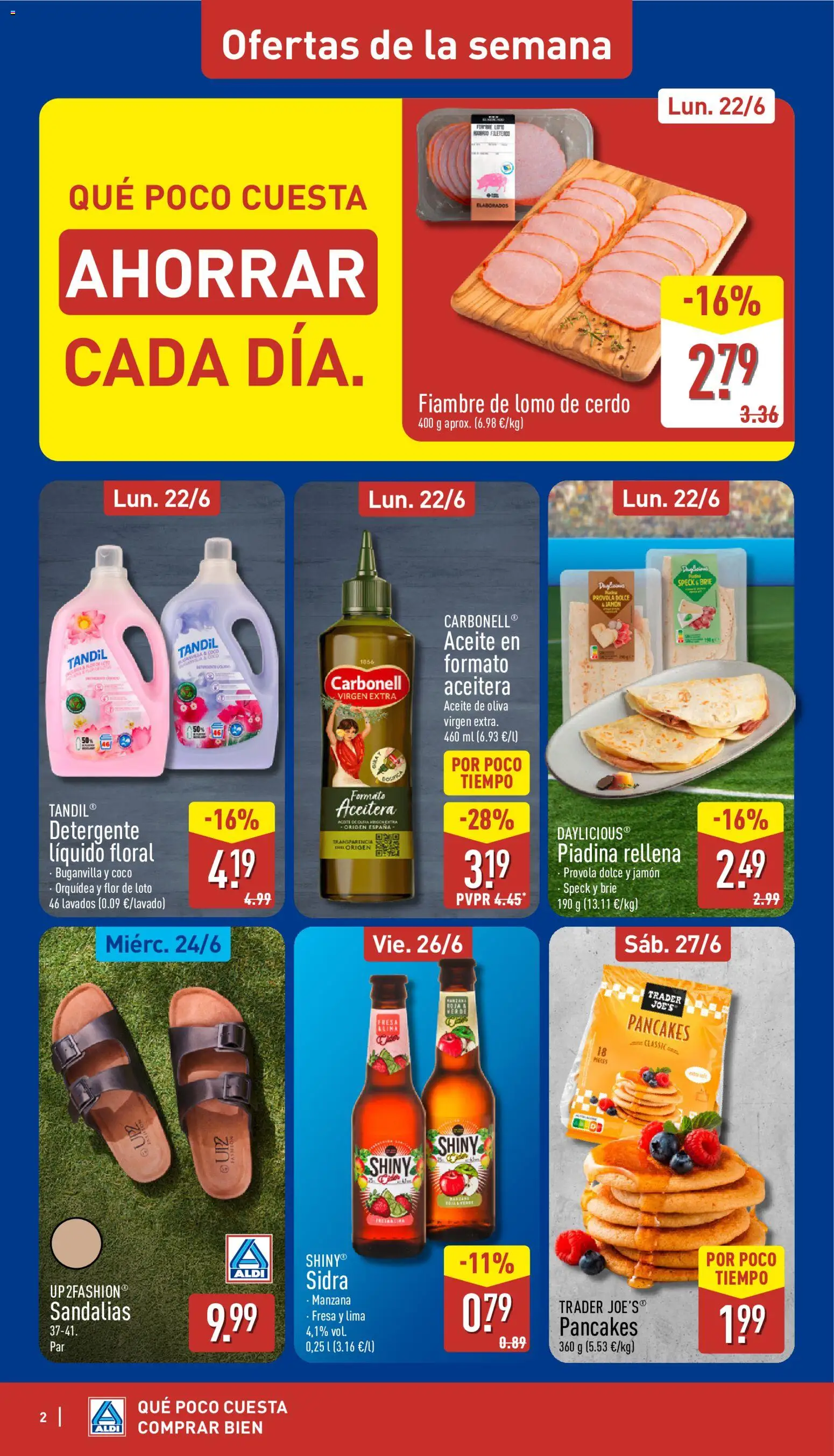 Aldi folleto Canarias │ válido desde el 22.06.2026 | Página: 2 | Productos: Lima, Cerdo, Manzana, Aceite de oliva