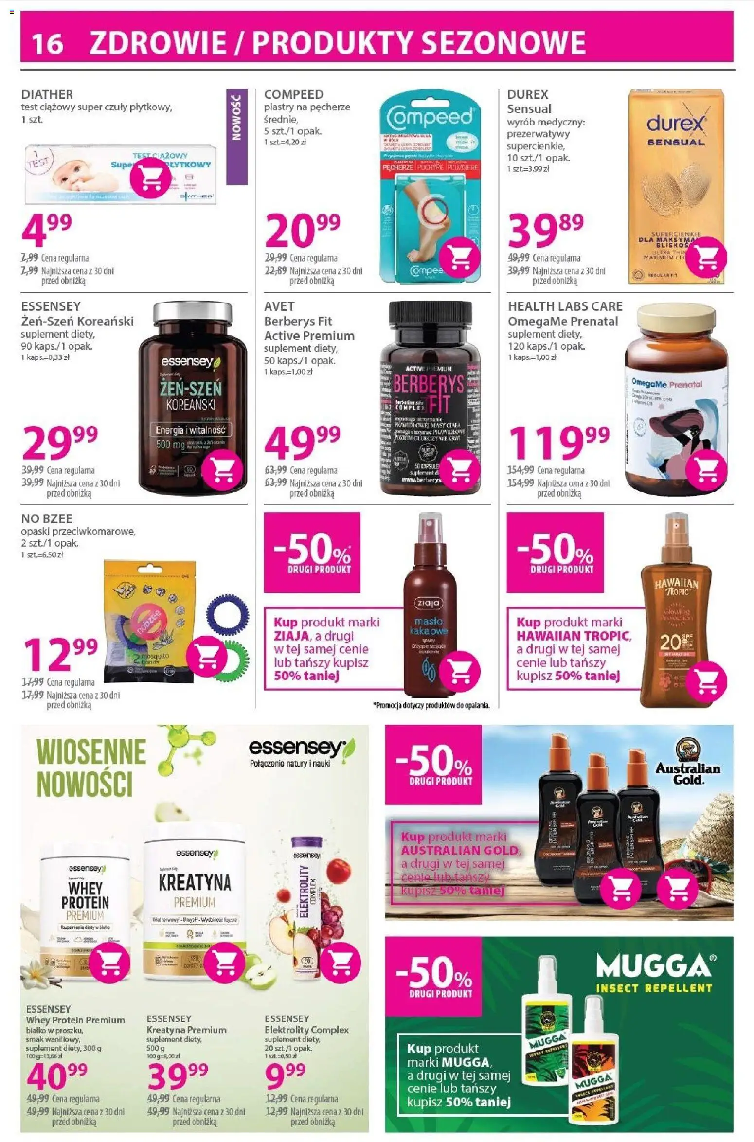 Hebe gazetka od 18.04.2026 | Strona: 16 | Produkty: Prezerwatywy, Test ciążowy, Masło, Lotion