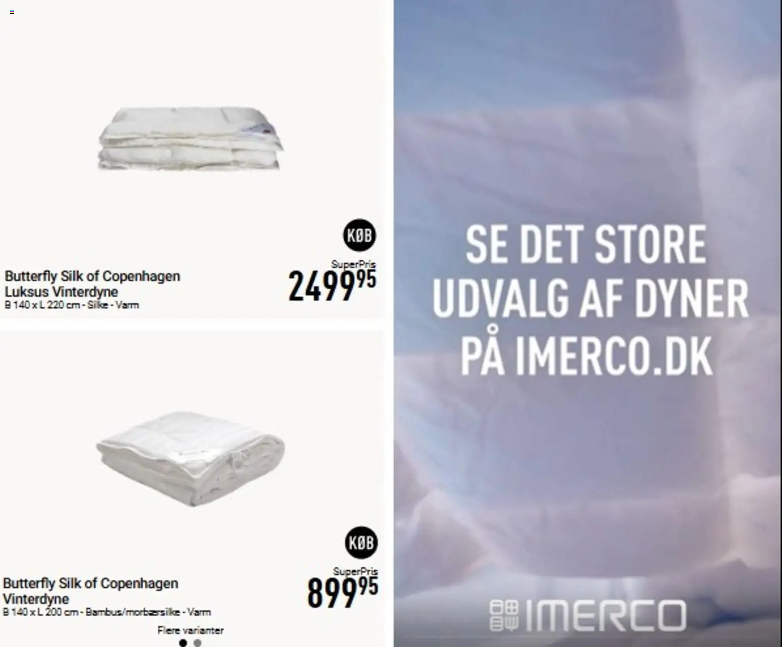 Imerco tilbudsavis – gyldig fra 19/10/2026 | Side: 60 | Produkter: Dyner, Butterfly