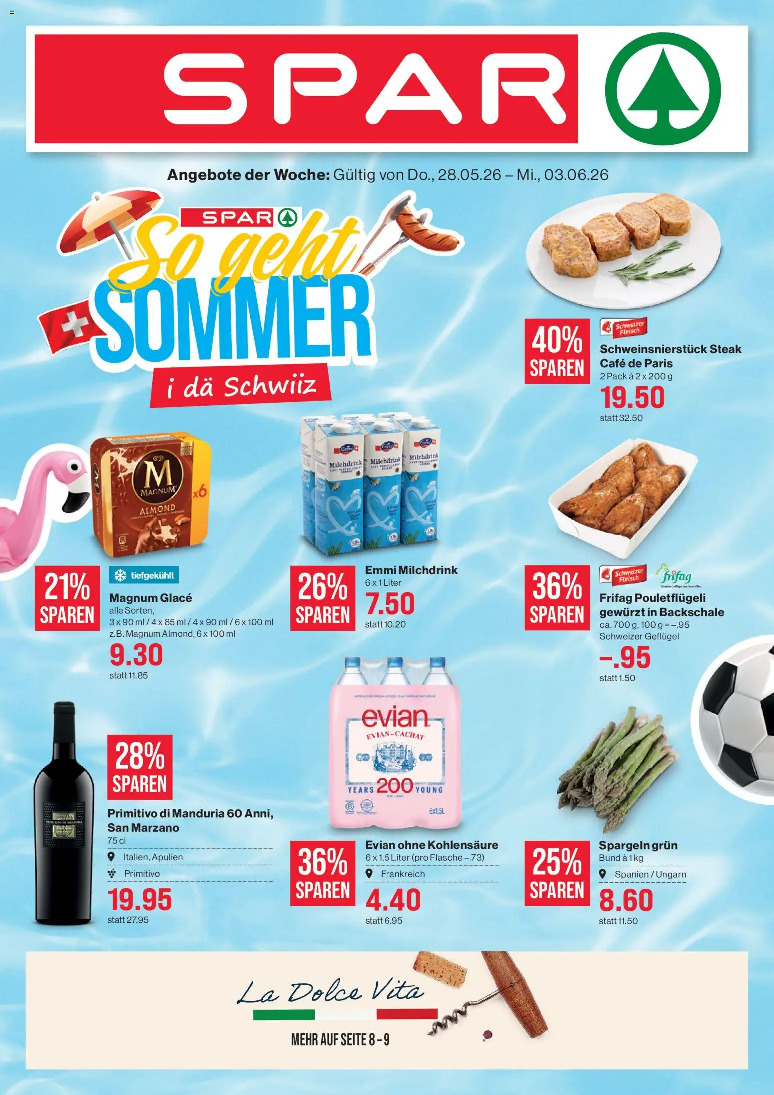 SPAR - SPAR Handels AG – gültig ab 28.05.2026 | Seite: 1 | Produkte: En Kommode, Glace