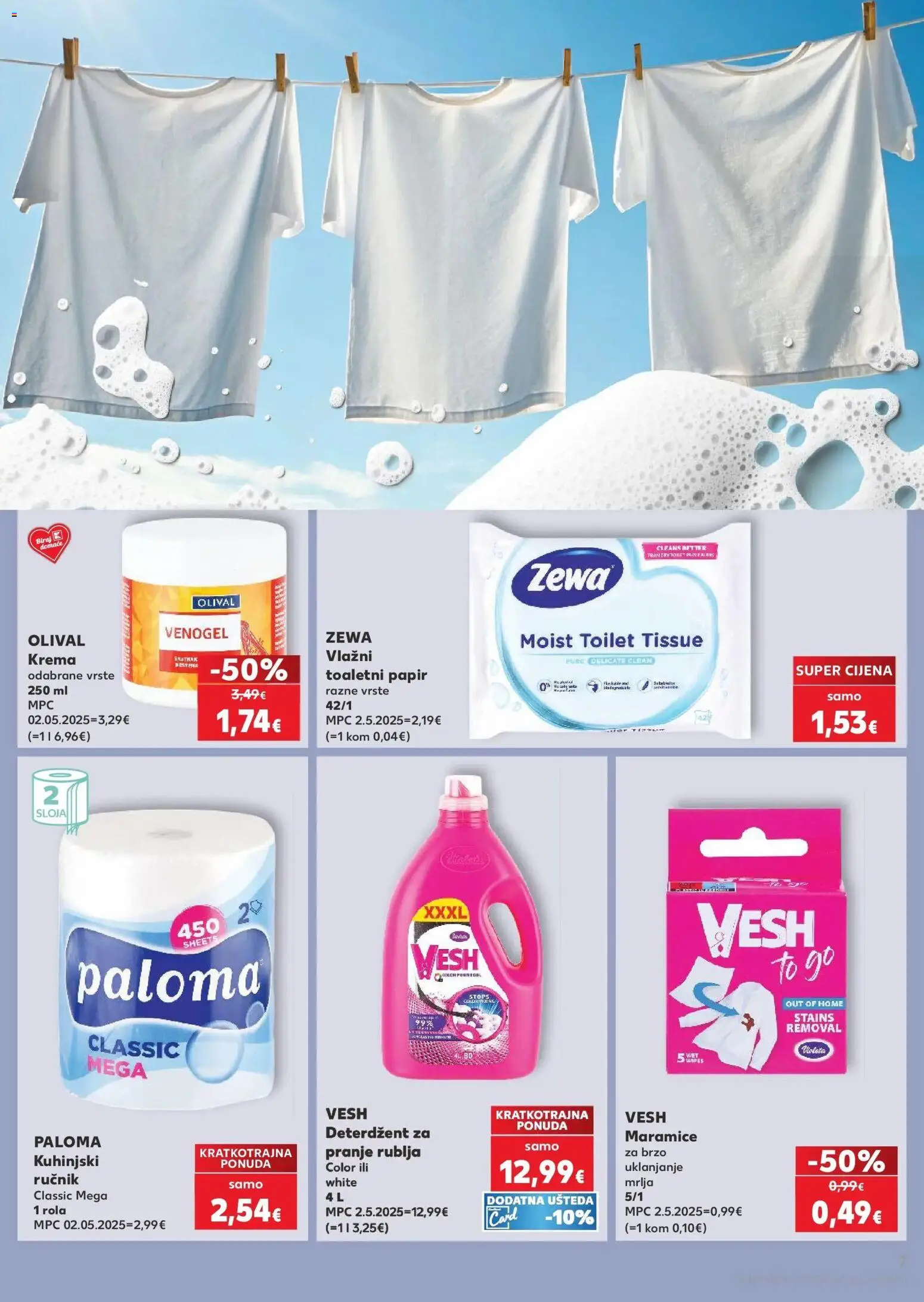 Kaufland katalog | vrijedi od 15.04.2026 | Stranica: 7 | Proizvodi: Krema, Ručnik, Toaletni papir, Zewa
