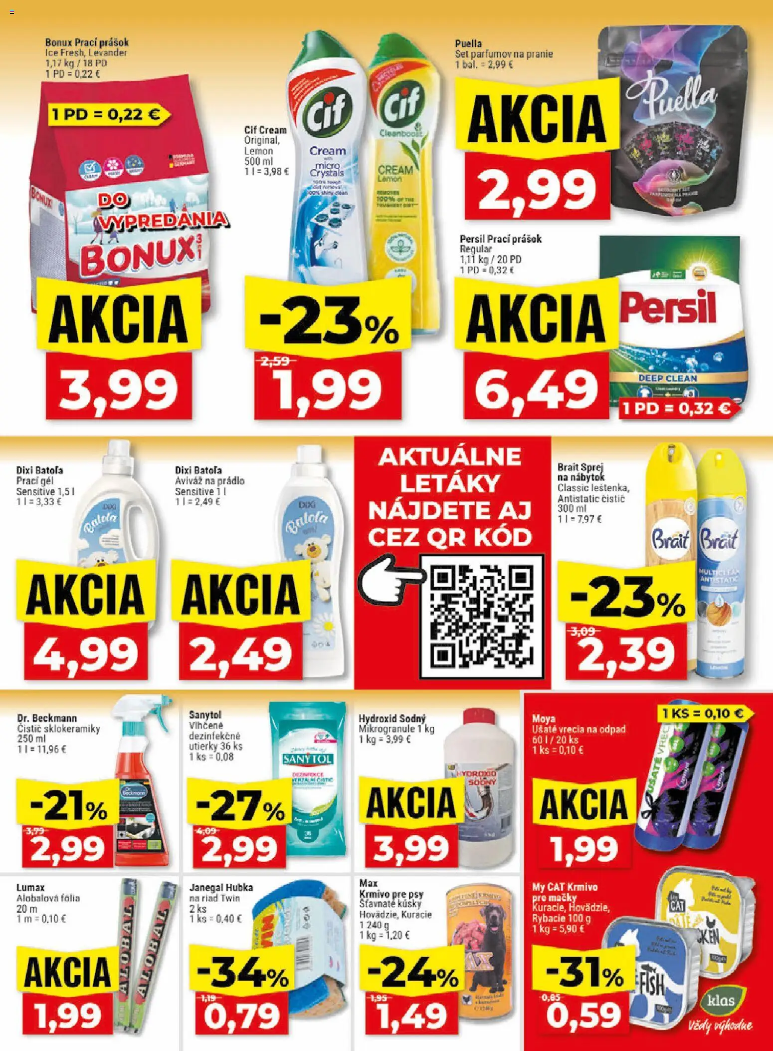 Nové Klas akcie – leták je platný od 20.07.2026 | Strana: 26 | Produkty: Nábytok, Persil, Prací prášok, Aviváž