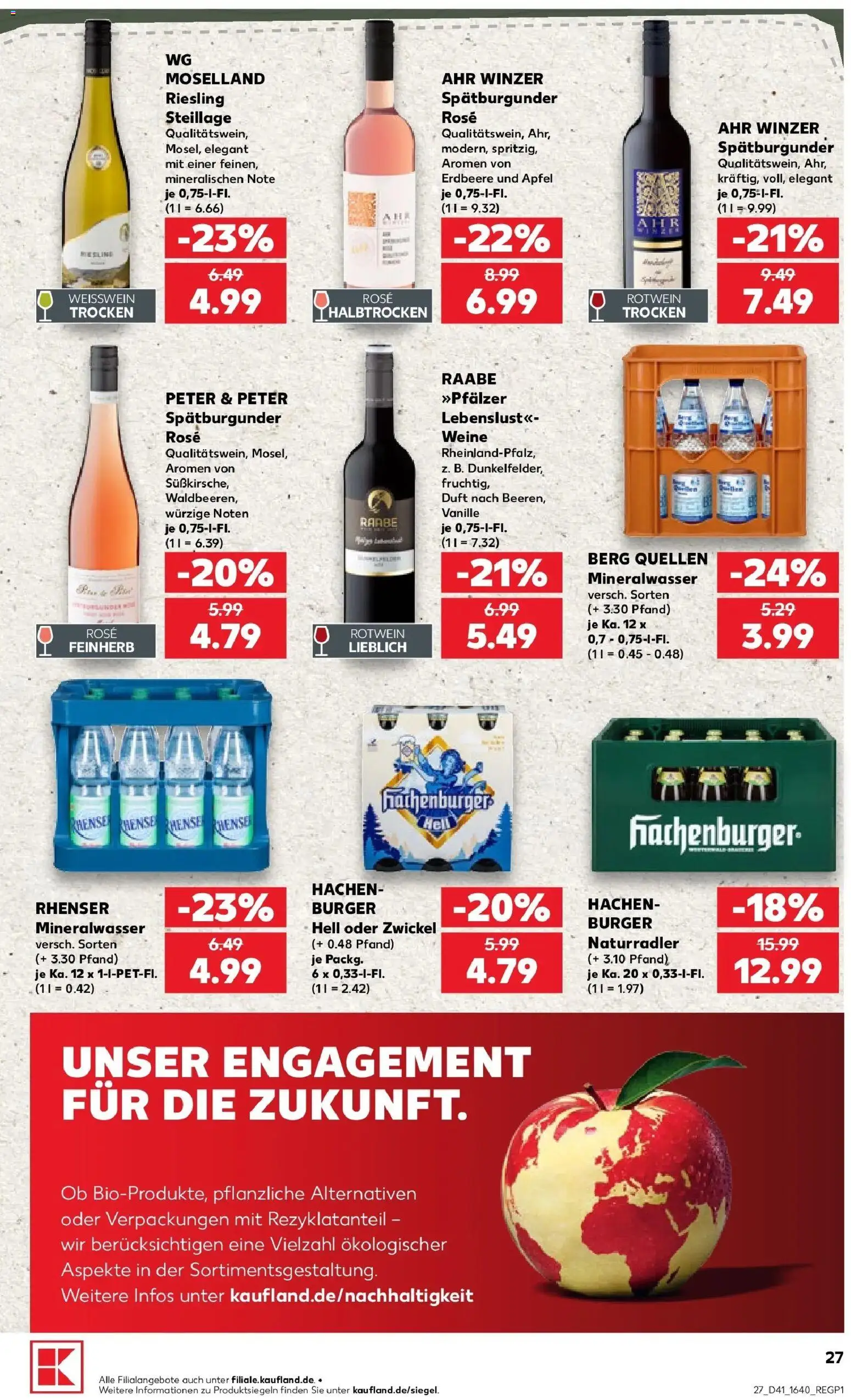 Prospekt Kaufland ab 08.10.2026 » Angebote Online zum Blättern | Seite: 27 | Produkte: Weißwein, Rotwein, Duft, Äpfel