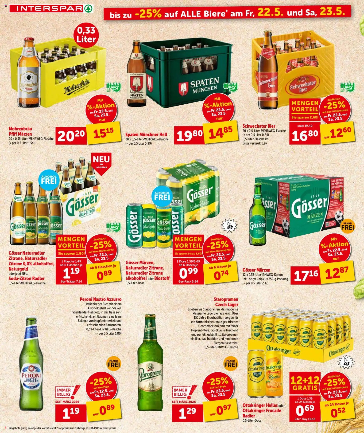 Interspar Flugblatt - Vorarlberg gültig ab 21.05.2026 | Seite: 5 | Produkte: Chips, Zitrone, Bier