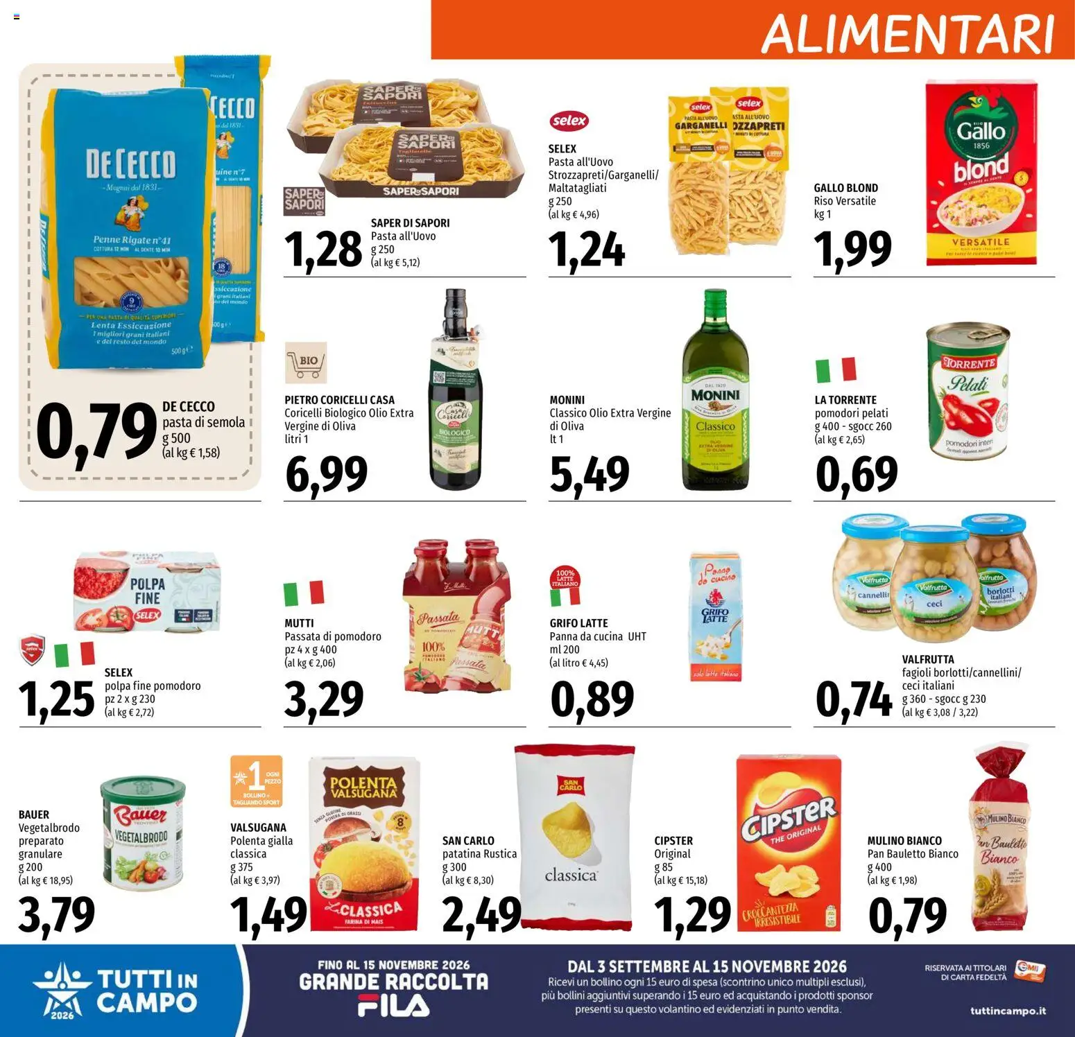 Volantino EMI del 15/10/2026 | Pagina: 18 | Prodotti: Panna, Fagioli, Latte, Mais
