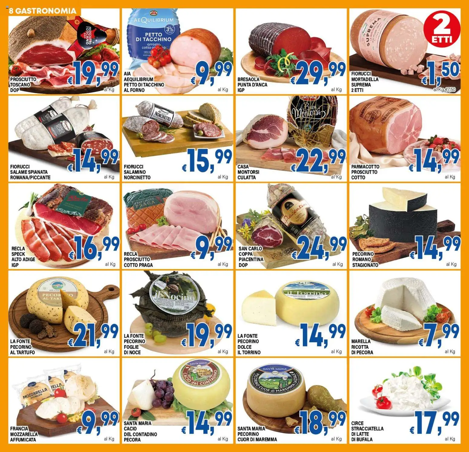 Volantino DEM del 31/07/2026 | Pagina: 8 | Prodotti: Salame, Bresaola, Mortadella, Stracciatella