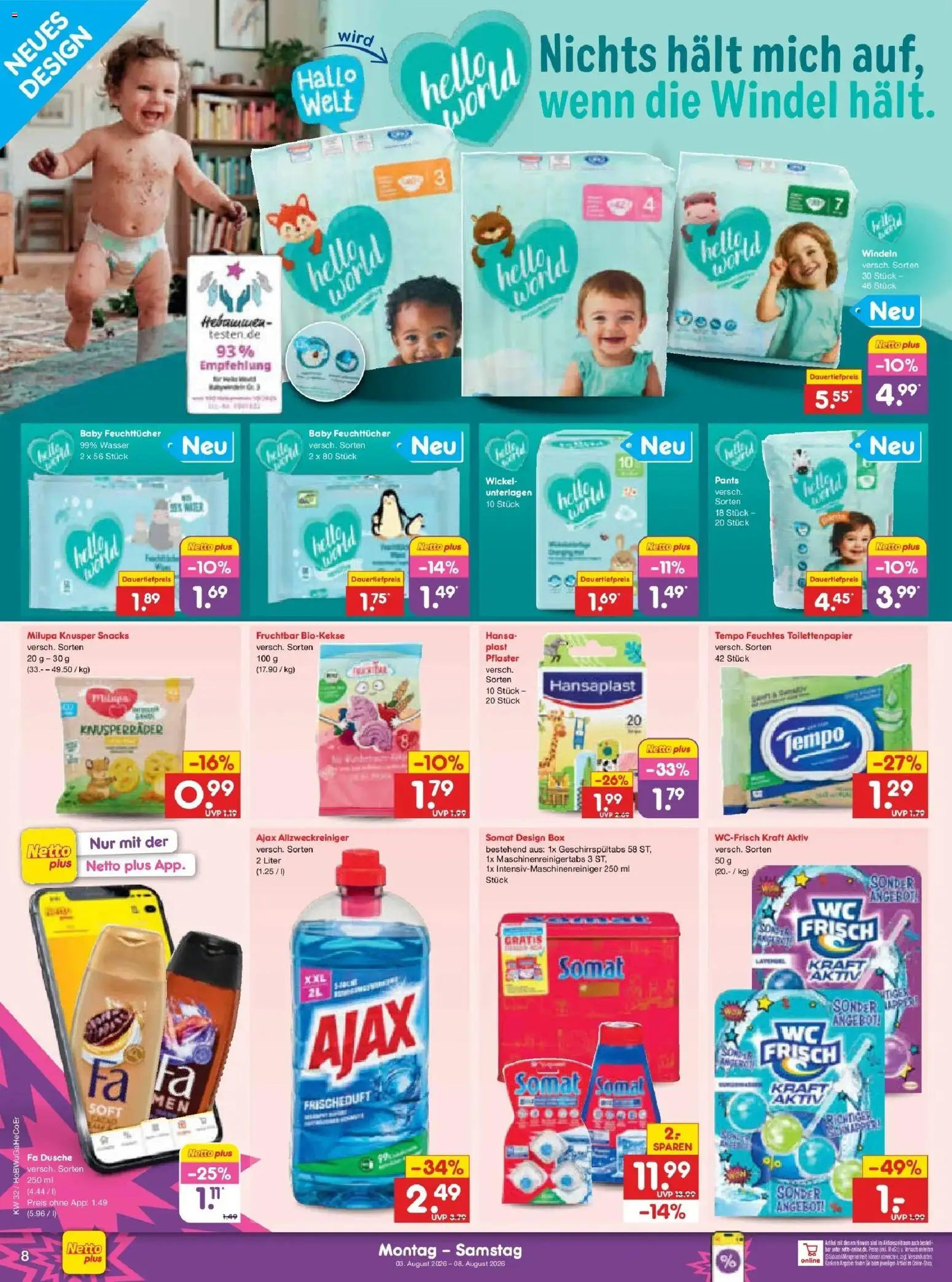 Netto Marken-Discount Prospekt Weimar – gültig ab 03.08.2026 | Seite: 18 | Produkte: Box, Wasser, Toilettenpapier, Feuchtes Toilettenpapier