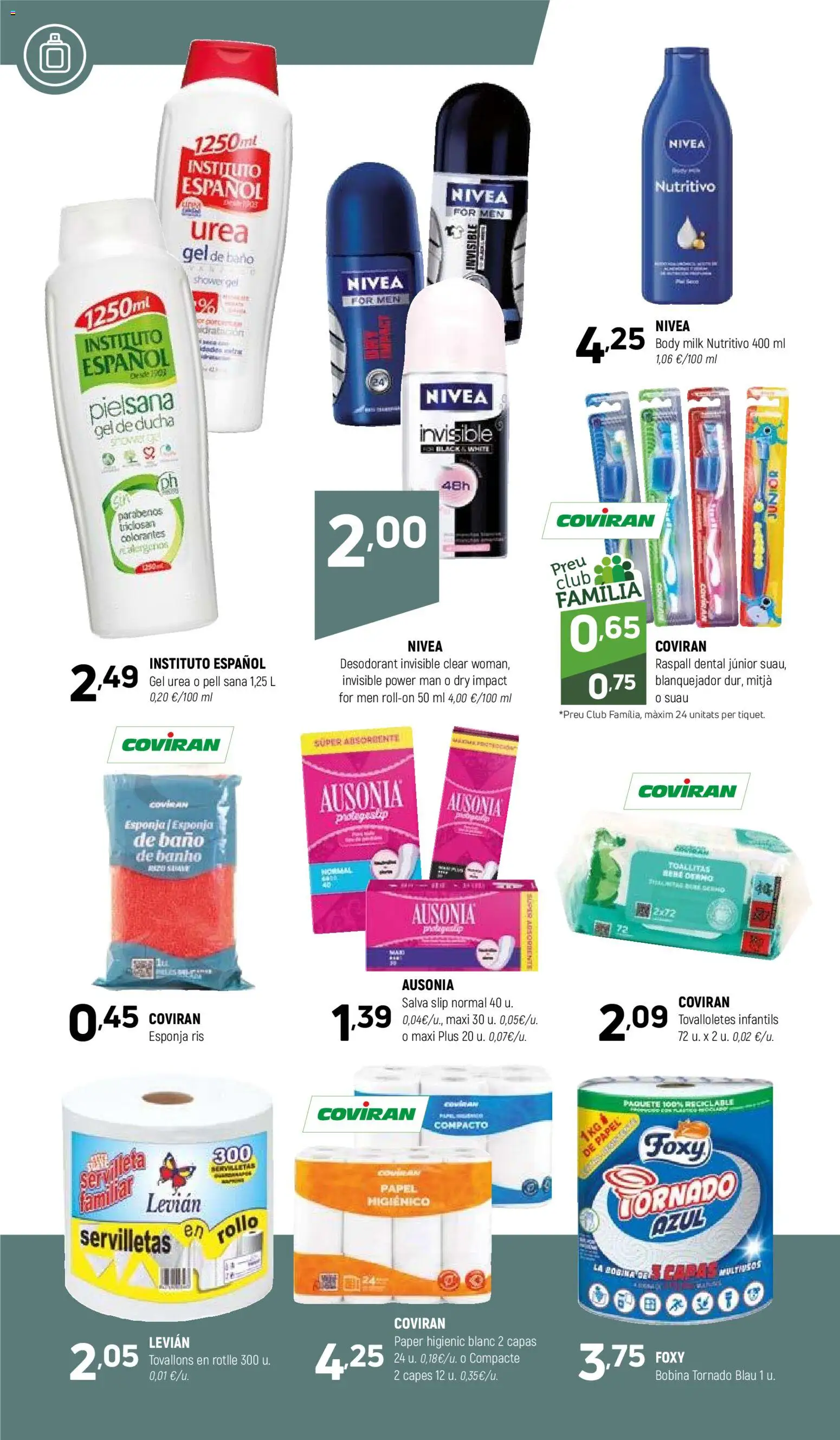 Coviran Ofertas │ válido desde el 22/09/2026 | Página: 14 | Productos: Esponja, Body, Baño, Ducha