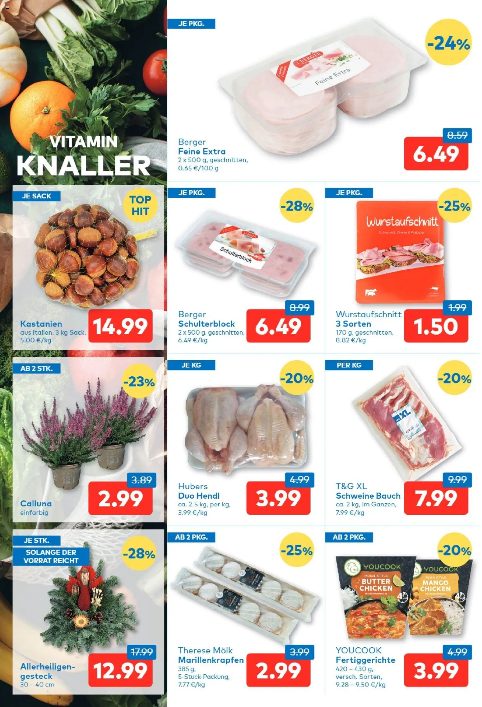 T&G Kärnten gültig ab 22.10.2026 | Seite: 2 | Produkte: Fertiggerichte, Mango, Butter