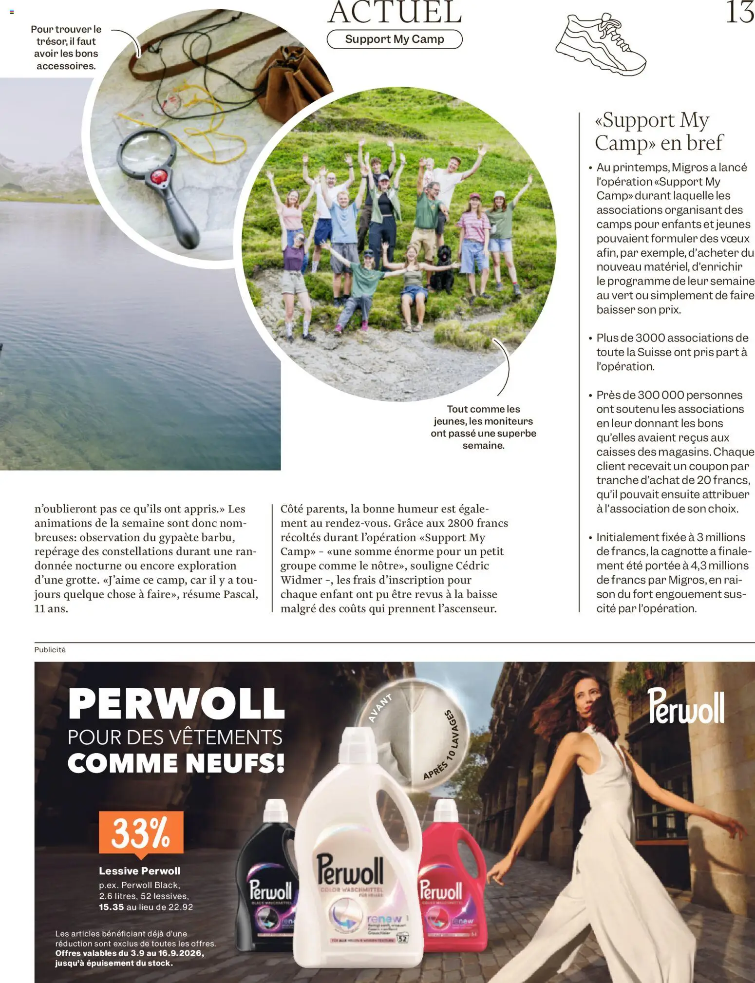Migros aktionen Magazine FR – gültig ab 02.09.2026 | Seite: 13 | Produkte: Waschmittel