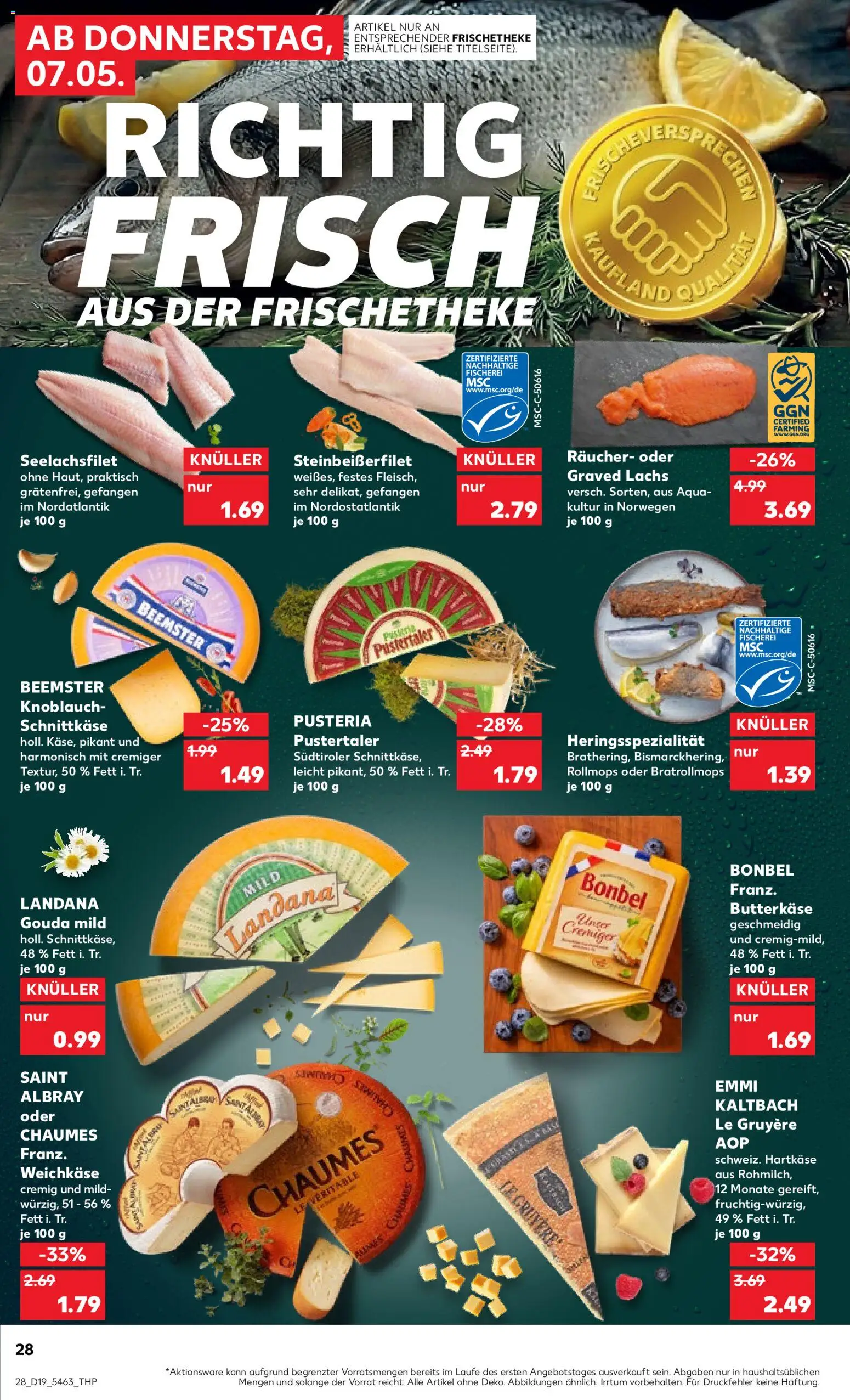 Kaufland Prospekt Hamburg	 – gültig ab 07.05.2026 | Seite: 28 | Produkte: Gouda, Lachs, Knoblauch