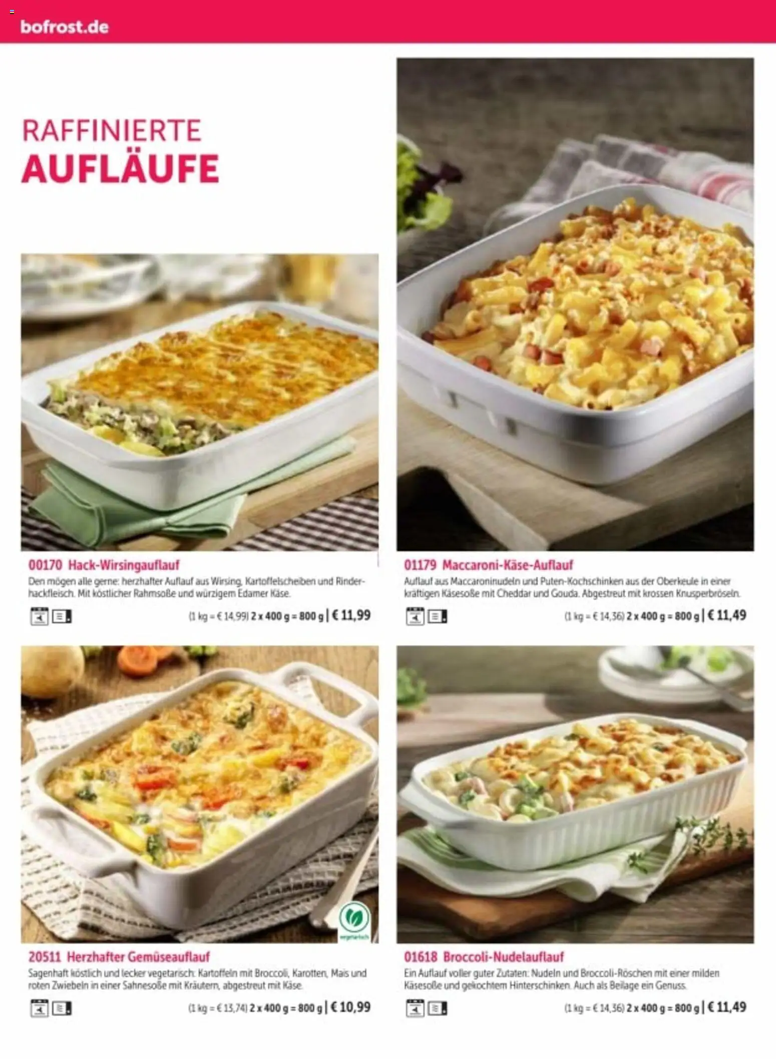 Bofrost Katalog – gültig ab 06.03.2026 | Seite: 100 | Produkte: Mais, Käse, Kartoffeln, Zwiebeln