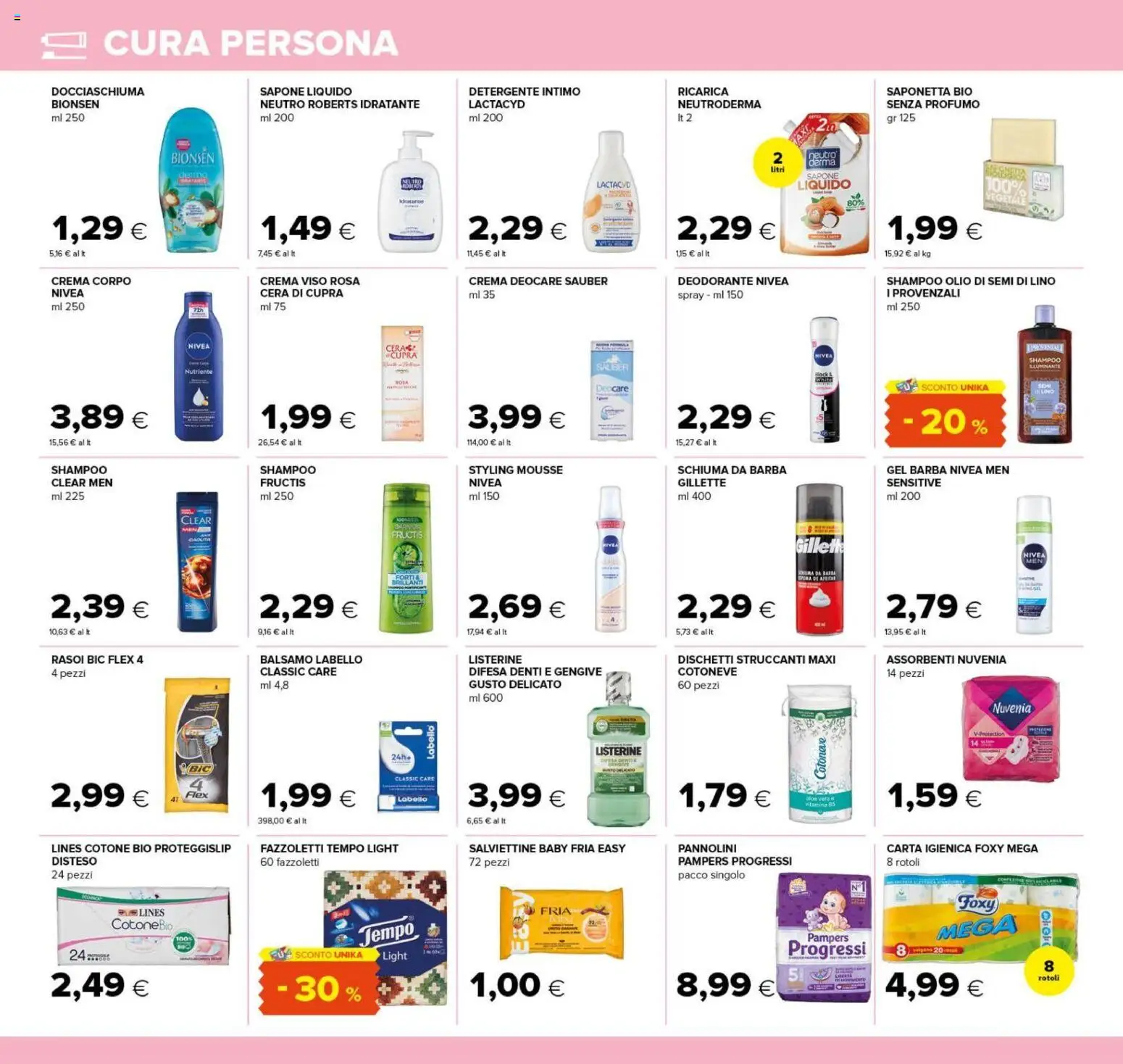 Volantino Tigre del 22/10/2026 | Pagina: 22 | Prodotti: Pannolini, Schiuma da barba, Fazzoletti, Aloe vera