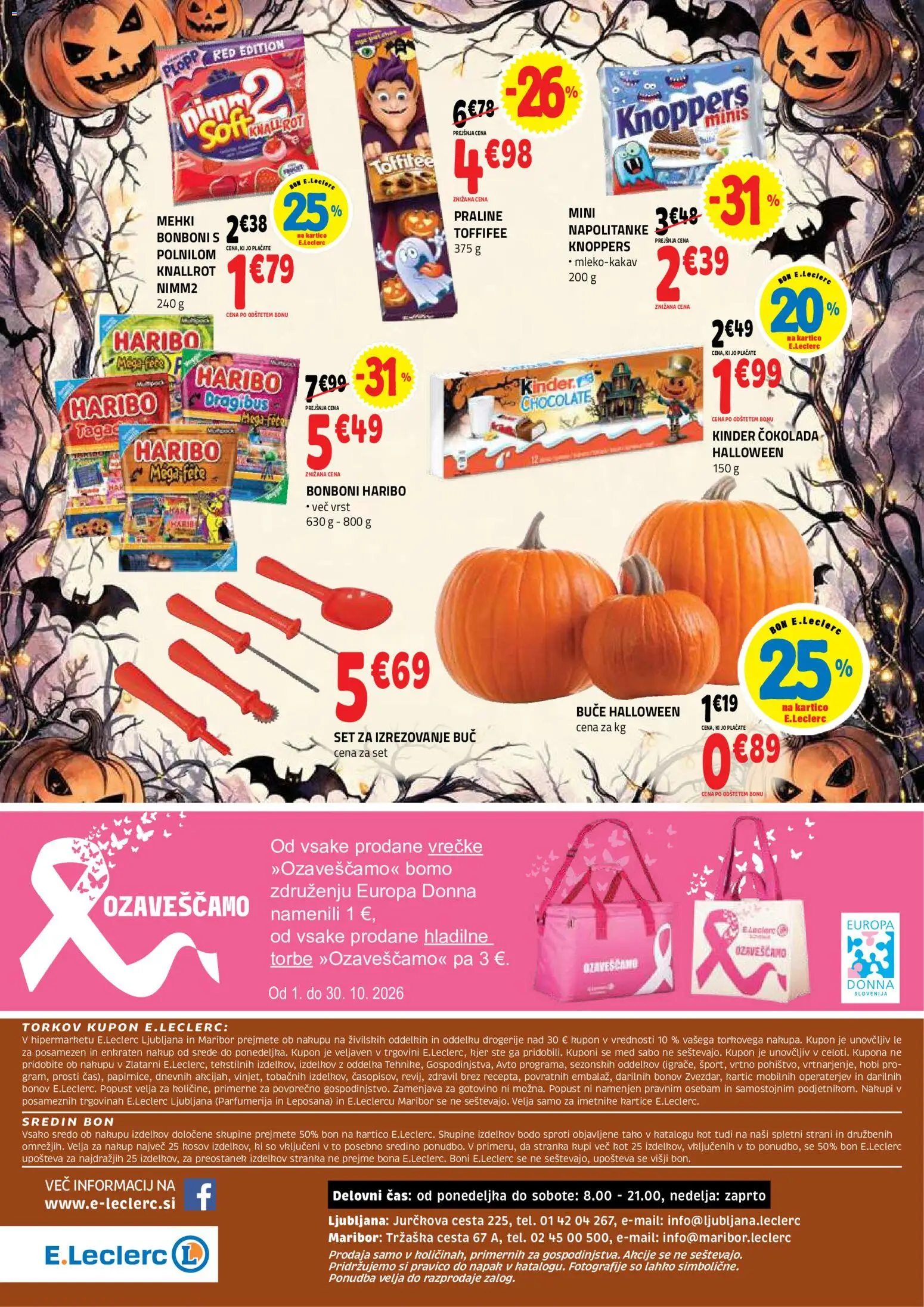 Novi E.leclerc katalog ponudbe – veljaven od 21.10.2026 | Stran: 48 | Izdelki: Med, Napolitanke, Bonboni, Cokolada