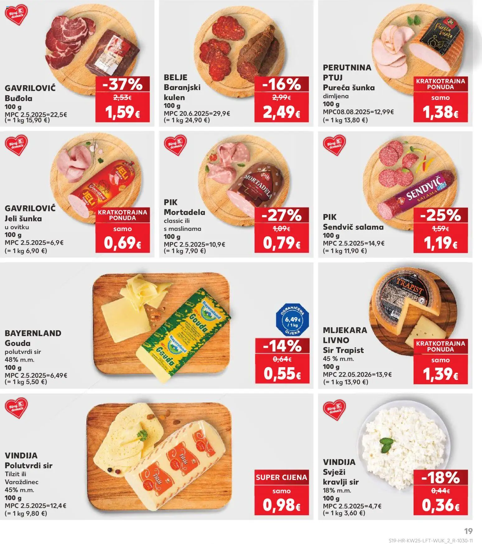 Kaufland HR akciós ujság - amely érvényes a következő dátumtól: 17.06.2026 | Oldal: 19 | Termékek: Gouda