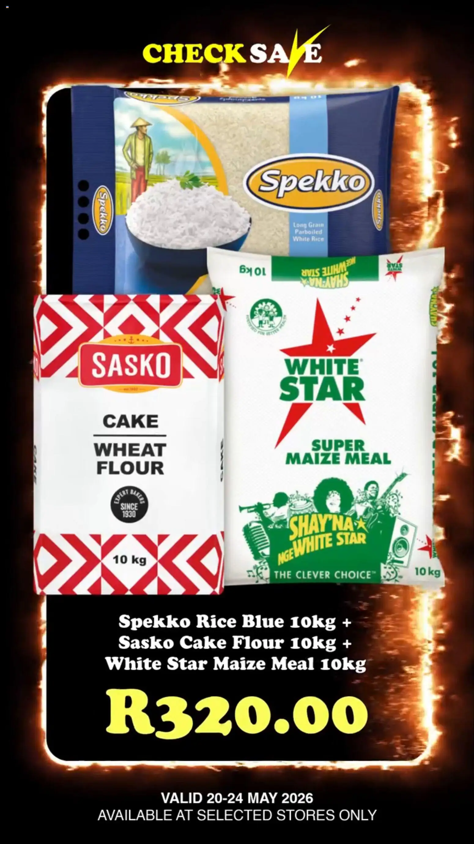 New Check Save catalogue – valid from 20.05.2026 | Page: 9 | Products: Cake, Flour, Maize meal, Rice