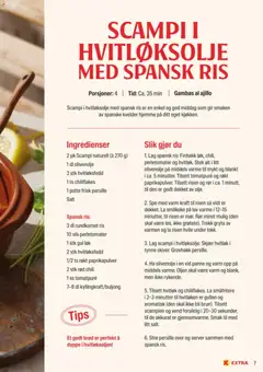 Forhåndsvisning av Coop Extra Middagsdisken SPANIA gyldig fra 13.04.2026 | Side: 7 | Produkter: Fågelmatare, Самокат, Суміш дитяча, Scampi