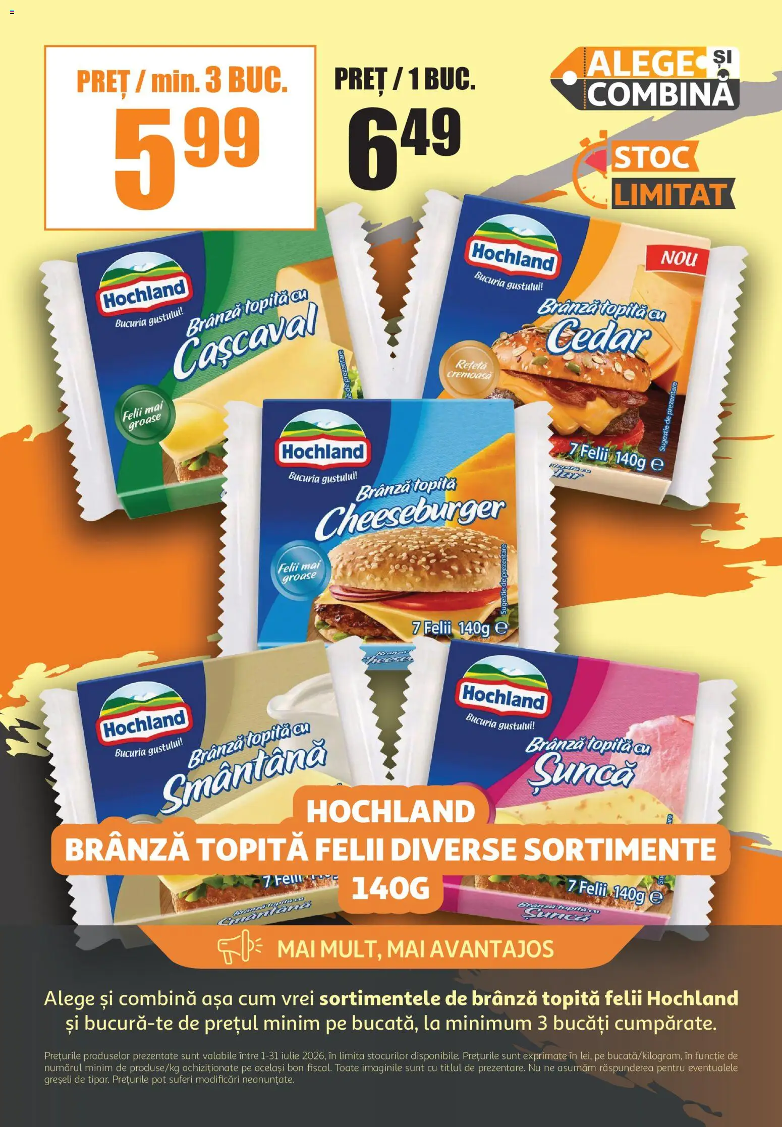 Noul catalog ATAC – valabil de la 01.07.2026 | Pagină: 2 | Produse: Cașcaval, Brânză, Șuncă, Smântână