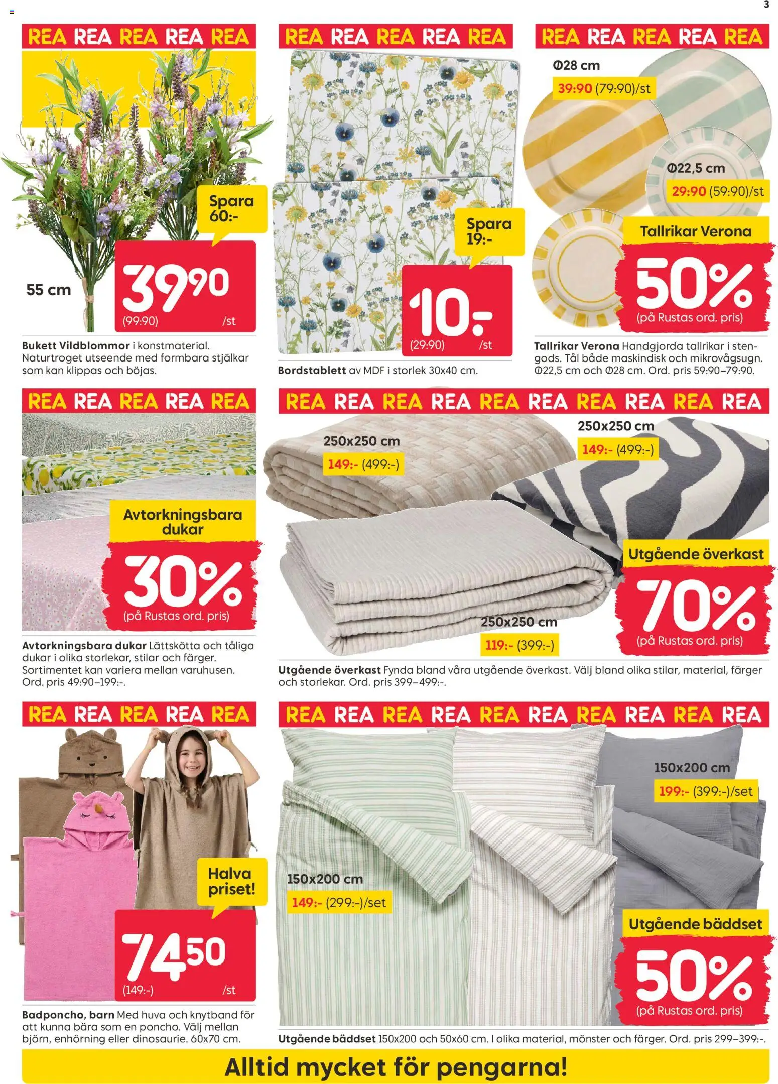 Rusta reklamblad aktuell från 08.06.2026 | Sida: 3 | Produkter: Bordstablett, Bäddset