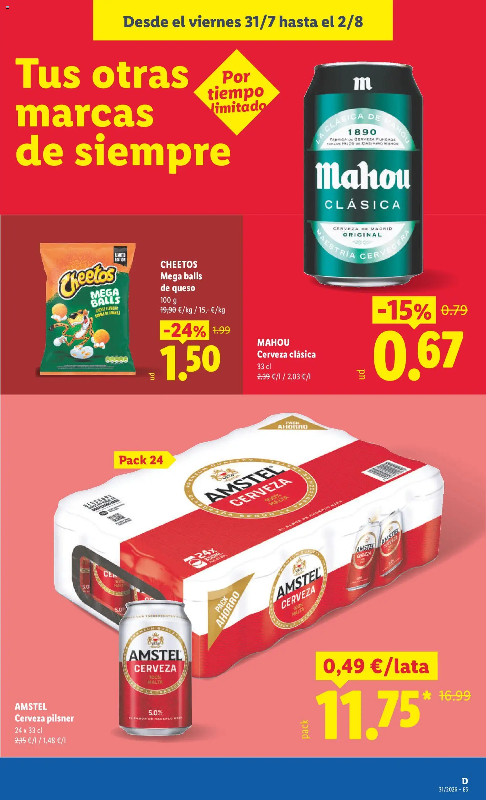Lidl folleto │ válido desde el 27/07/2026 | Página: 29 | Productos: Queso, Cerveza