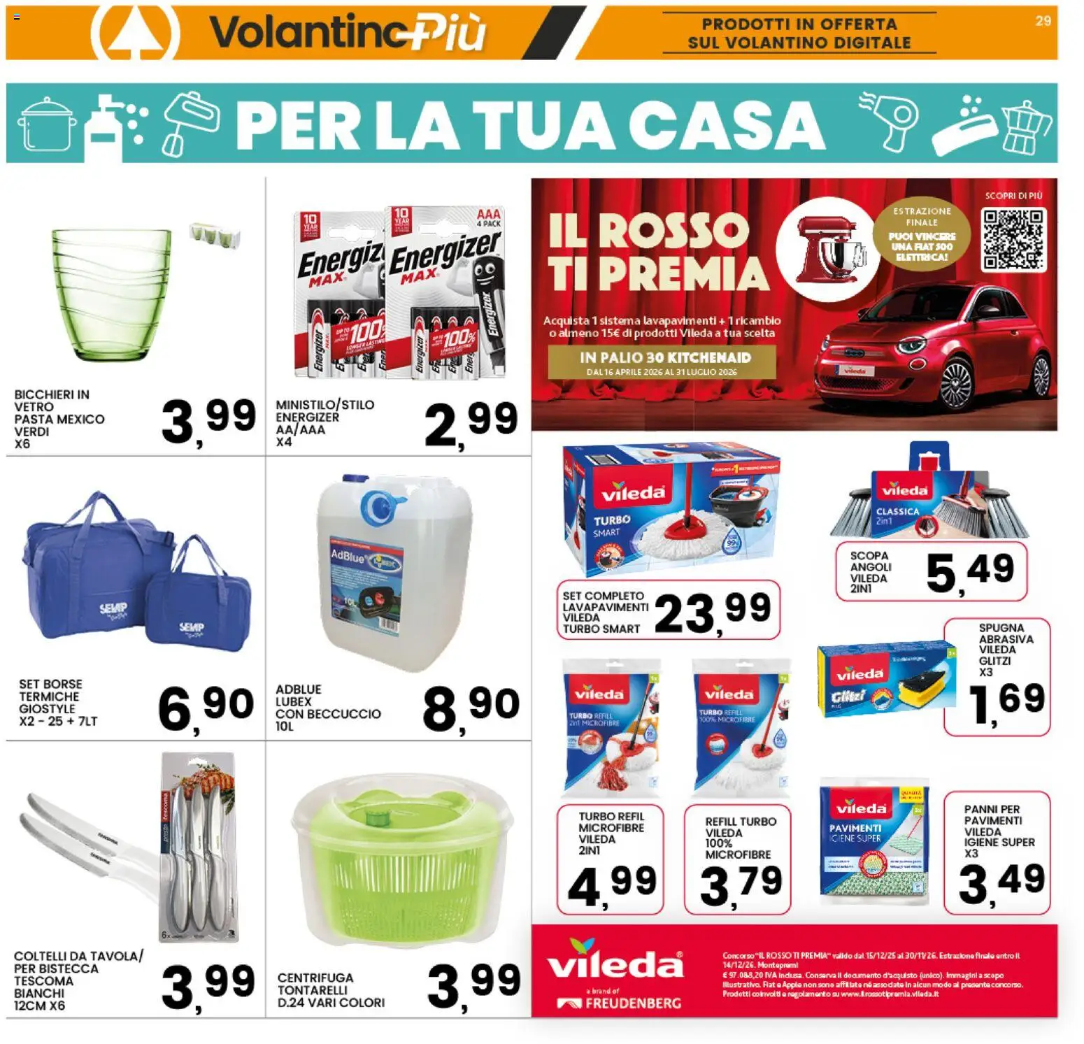 Volantino Interspar del 27.05.2026 | Pagina: 29 | Prodotti: Spugna, Centrifuga, Pasta, Scopa