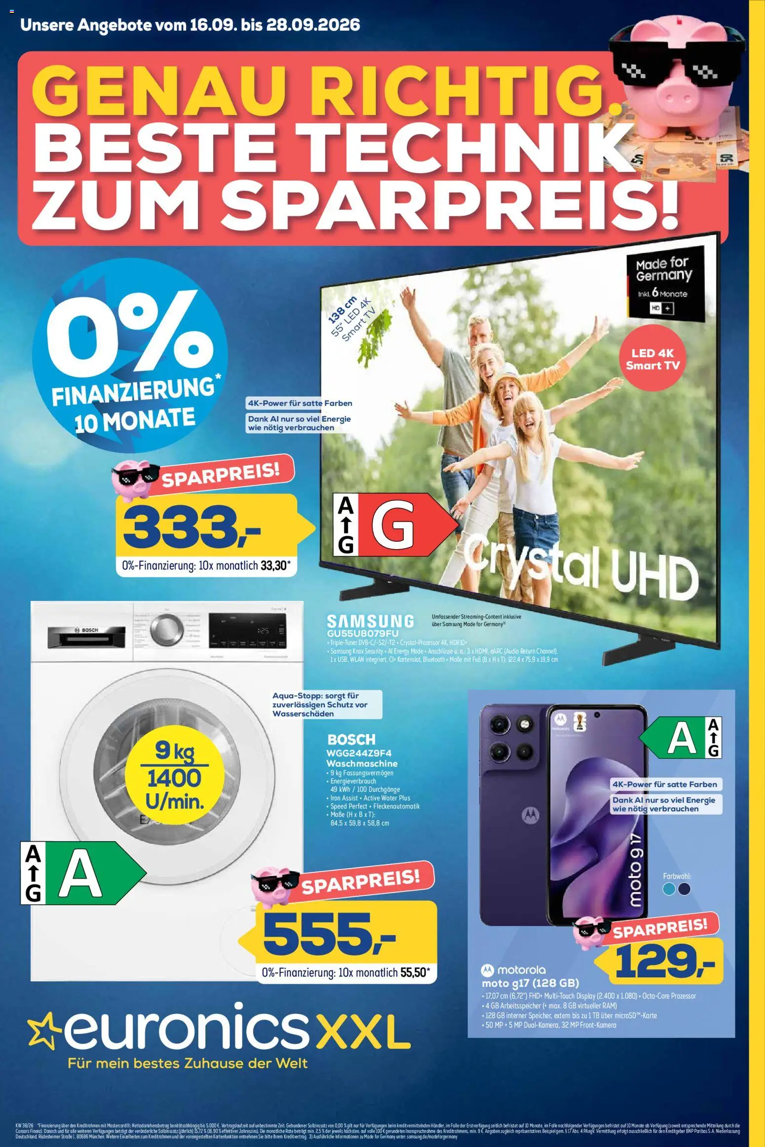 Euronics Prospekt – gültig ab 16.09.2026 | Seite: 1 | Produkte: Energy, Samsung, Smart TV, Audio