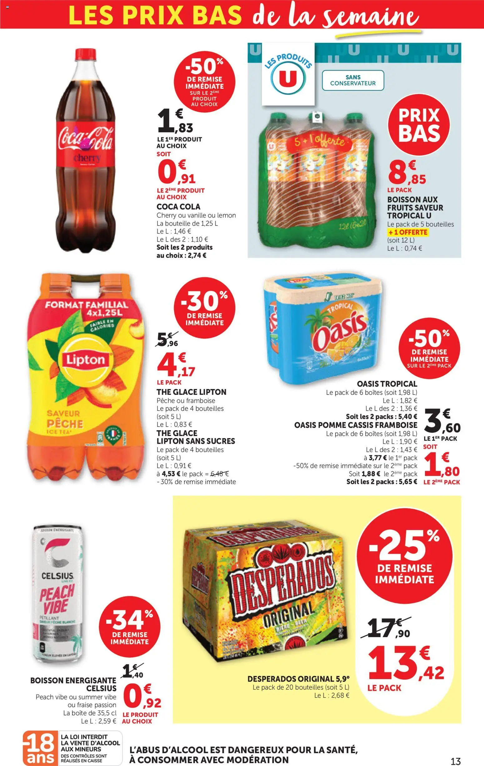 {H1} | Page: 13 | Produits: Pêche, Pomme, Thé glacé, Thé