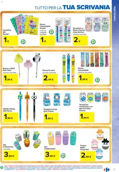Anteprima del volantino Carrefour volantino Iper Scuola valido a partire dal 22/07/2026 | Pagina: 17 | Prodotti: Contenitore, Temperino, Scrivania, Correttore