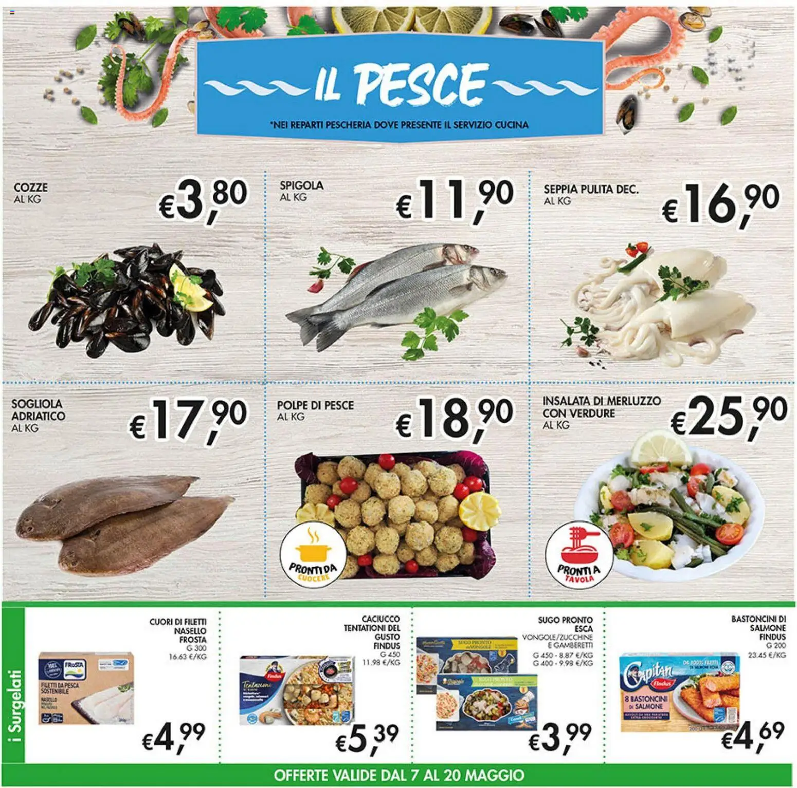 Volantino Coal del 07.05.2026 | Pagina: 12 | Prodotti: Pesce, Il pesce, Verdure, Pesca