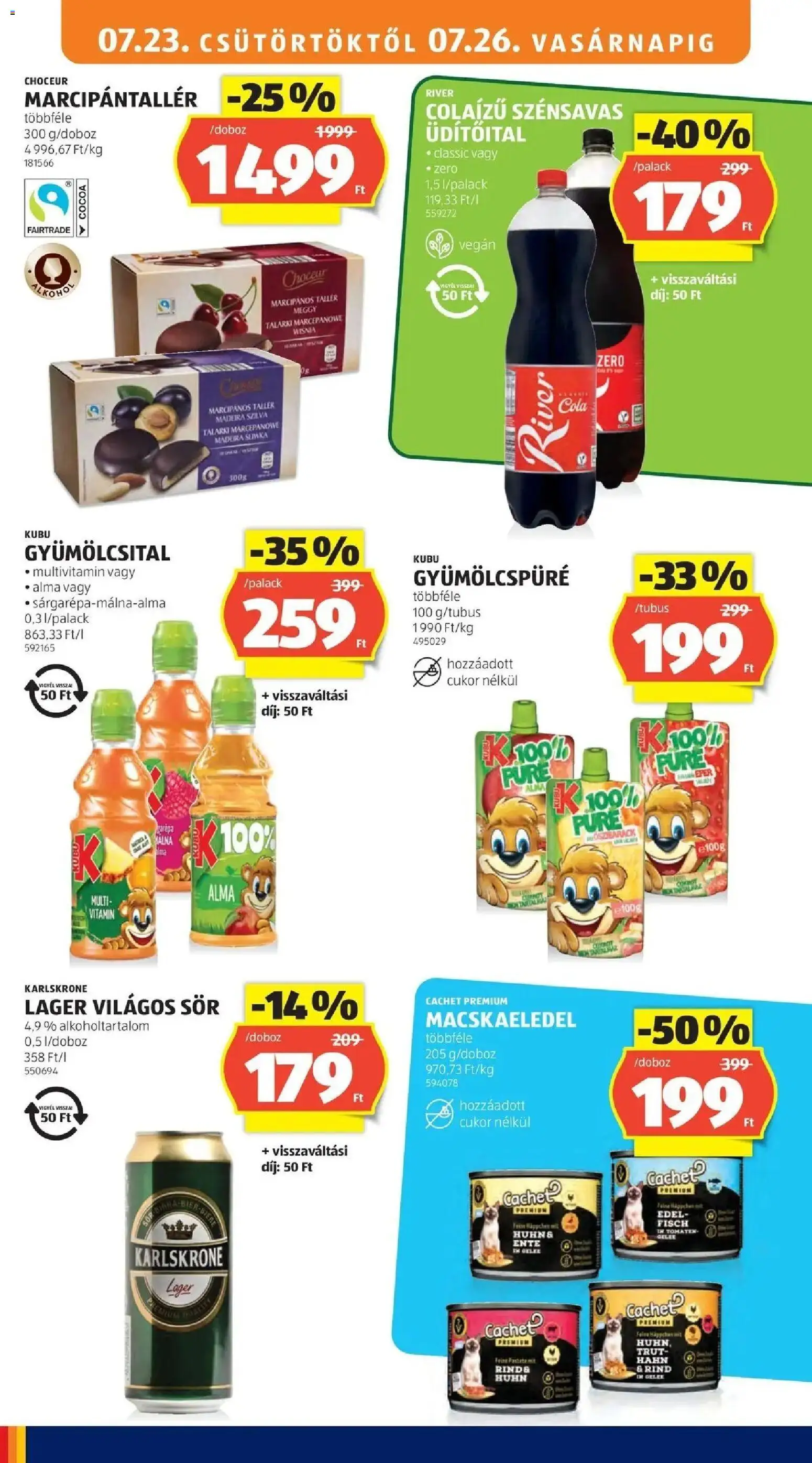 Aldi akciós ujság - amely érvényes a következő dátumtól: 2026.07.18. | Oldal: 20 | Termékek: Gyümölcsital, Meggy, Doboz, Vegán
