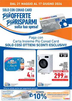 Anteprima del volantino LAVATRICE CARICA FRONTALE WW90FG3M05AWET SAMSUNG, Lavatrice carica frontale valido a partire dal 21.05.2026 | Pagina: 2 | Prodotti: Olio, Lavatrice, Tonno, Samsung
