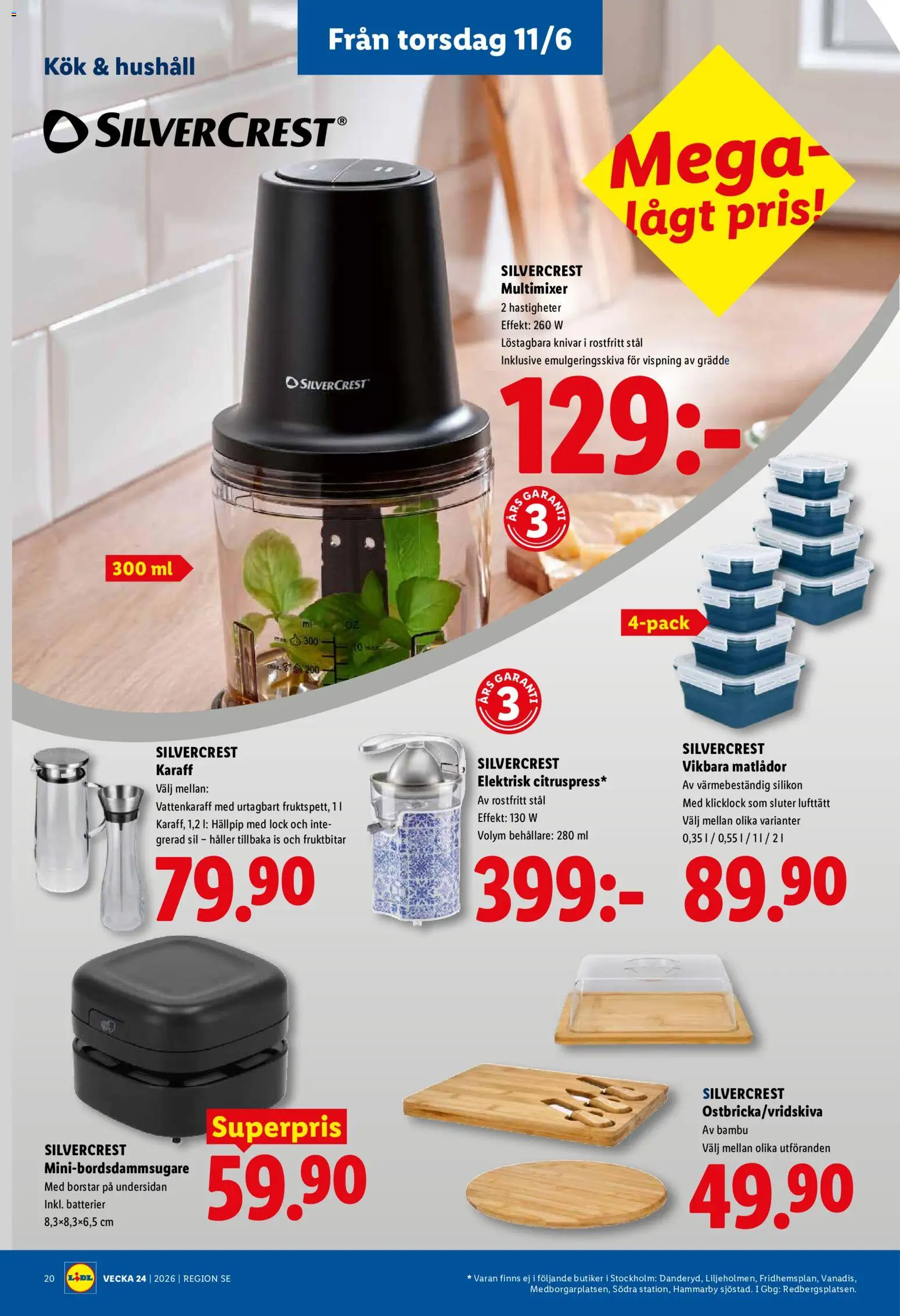 Lidl reklamblad aktuell från 08.06.2026 | Sida: 24 | Produkter: Batterier, Karaff, Grädde