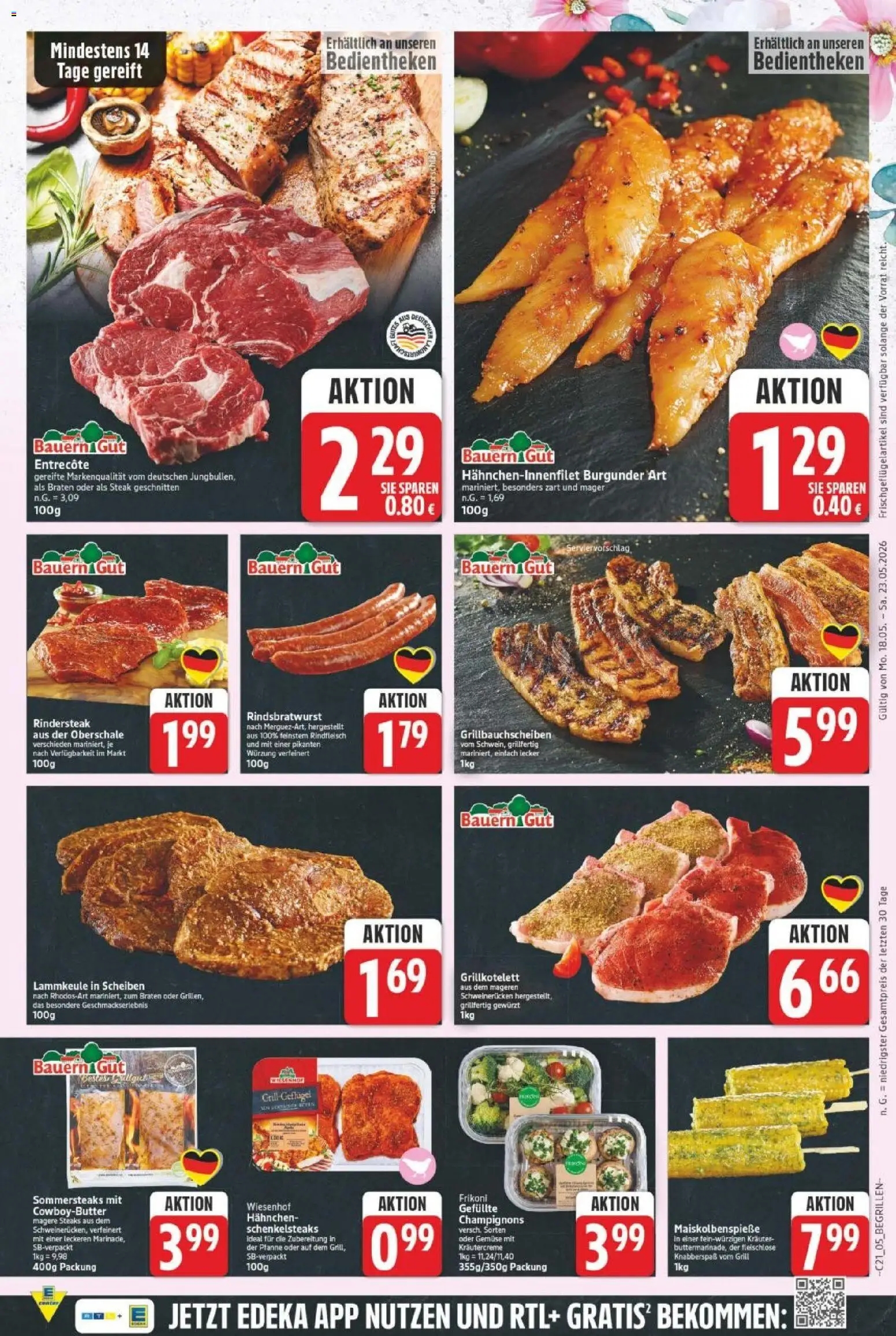 E center Prospekt 	 – gültig ab 18.05.2026 | Seite: 7 | Produkte: Champignons, Gemüse, Schweinerucken, Steak