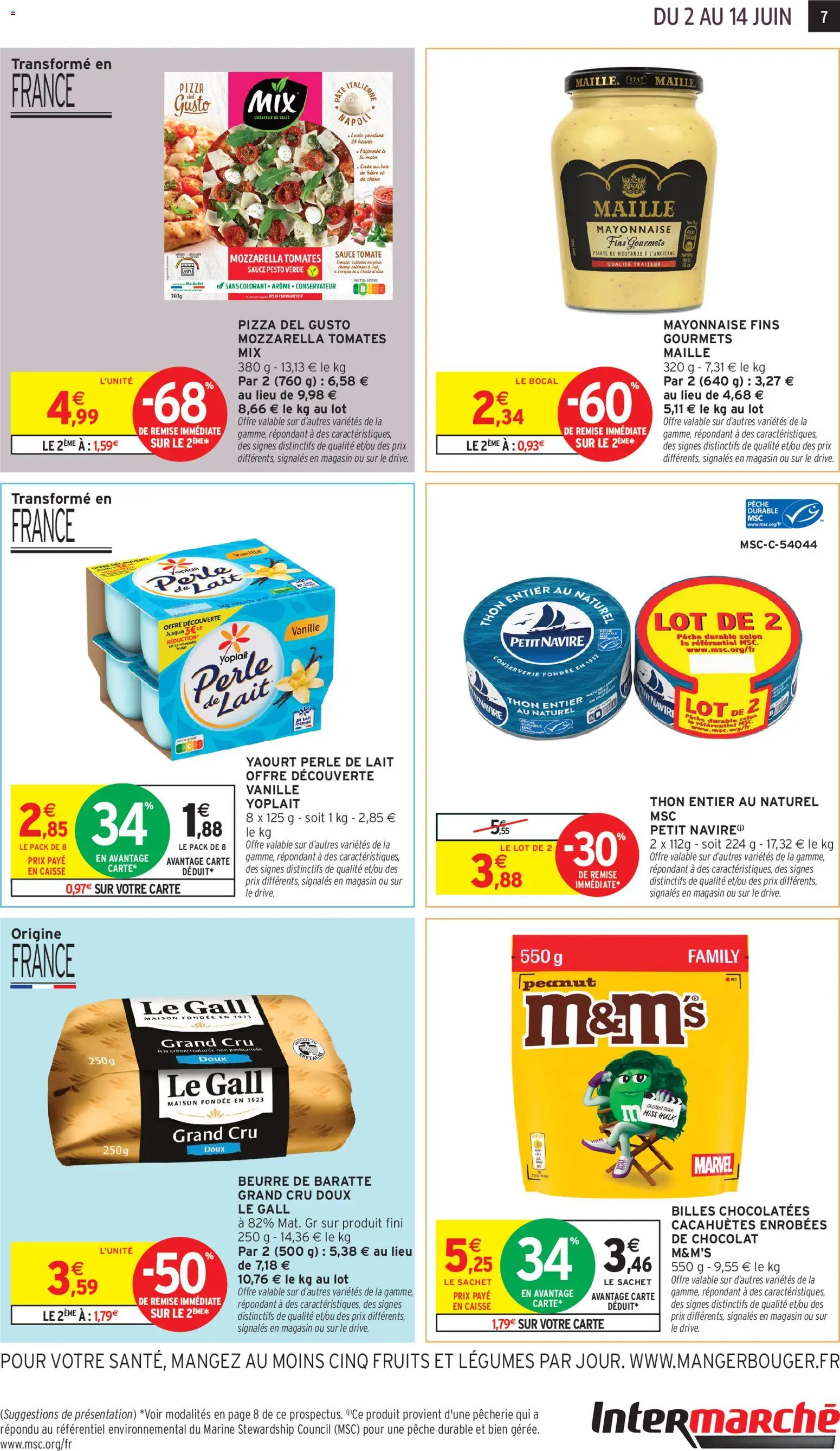 {H1} | Page: 7 | Produits: Pêche, Thon, Moutarde, Crème