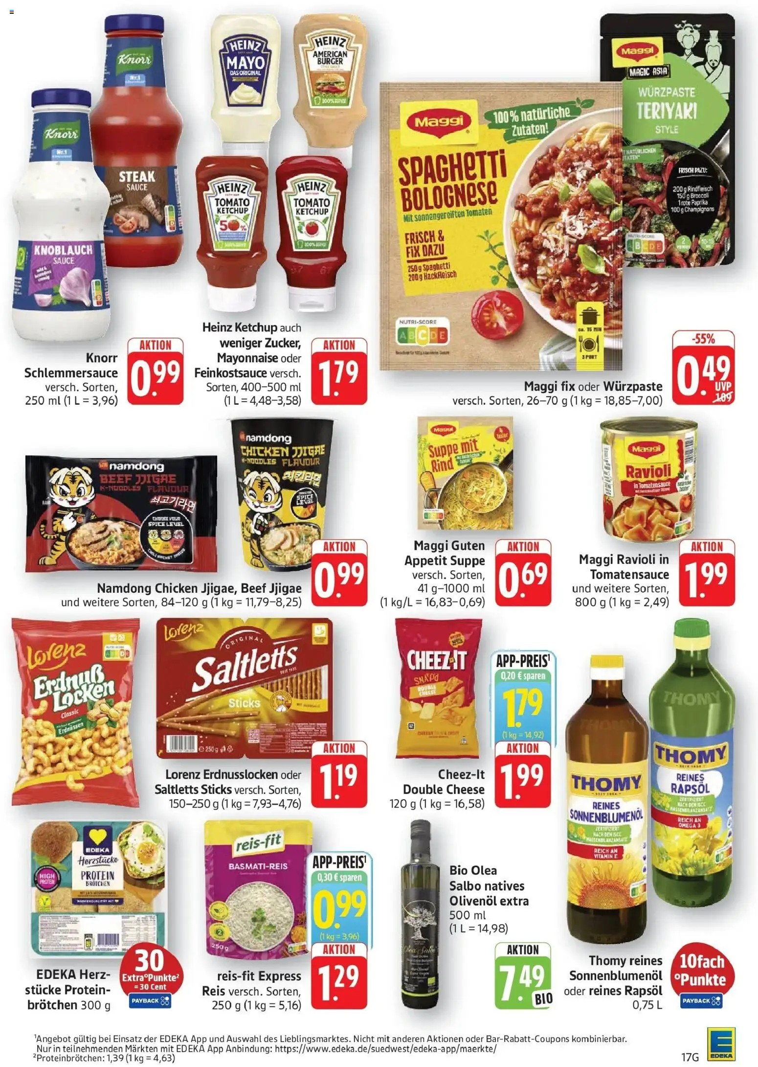 Edeka Prospekt Geislingen (ab 14.09.2026) » Angebote Online | Seite: 17 | Produkte: Sonnenblumenol, Burger, Knorr, Hackfleisch