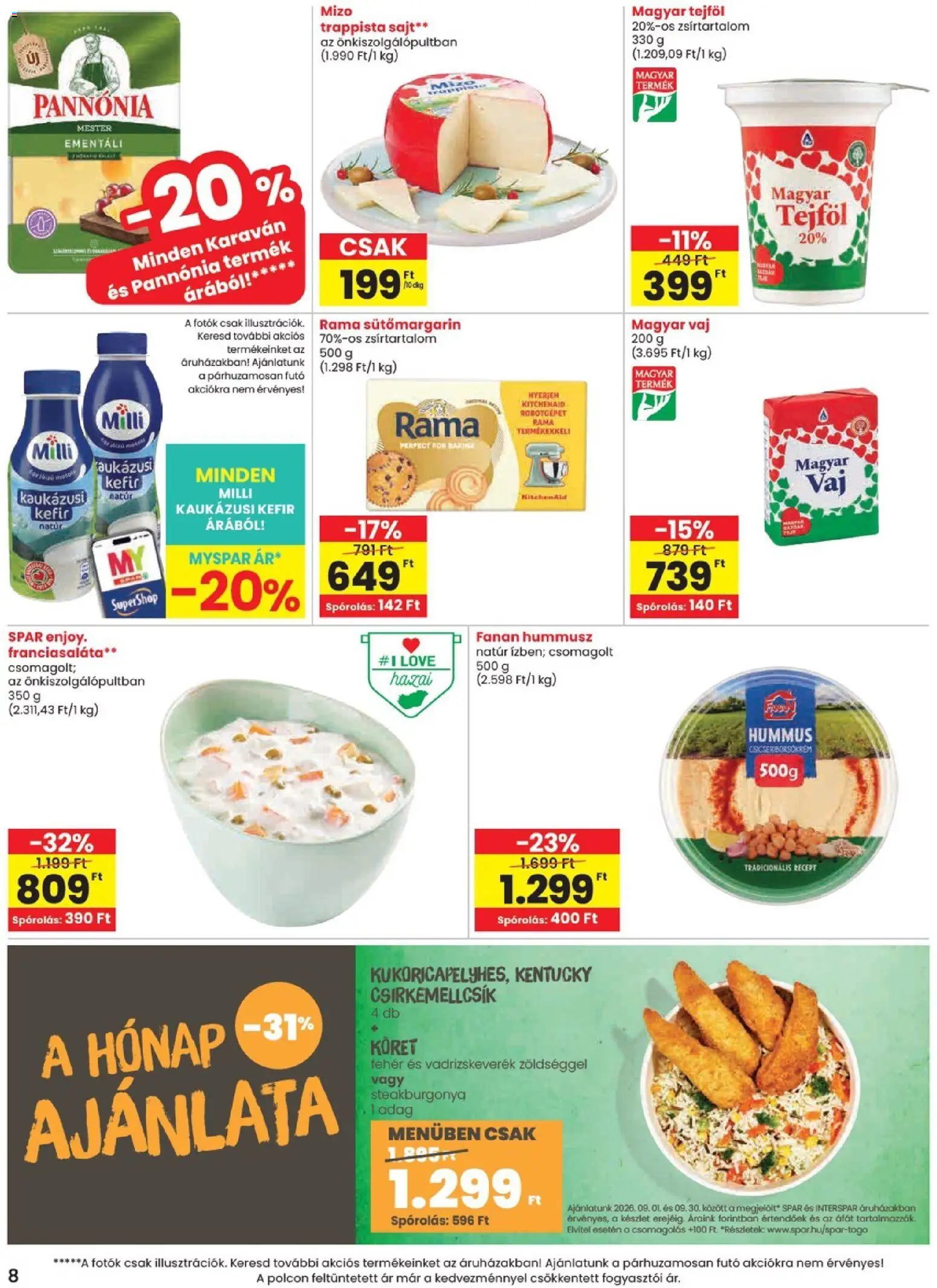 Spar akciós ujság - amely érvényes a következő dátumtól: 2026.09.10. | Oldal: 8