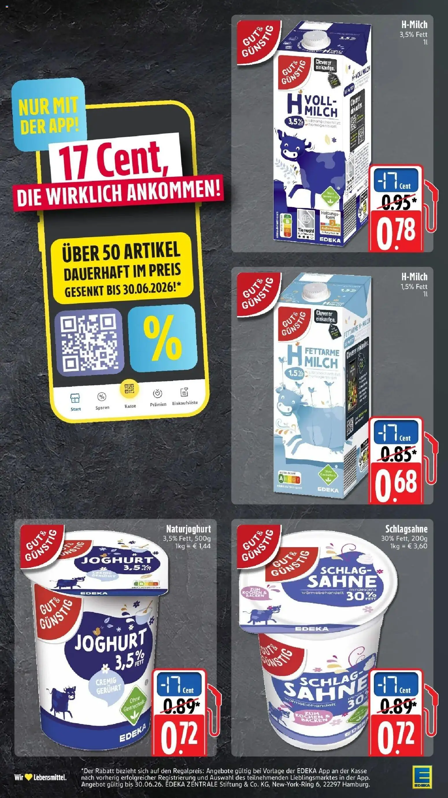 E center Prospekt Biberach – gültig ab 17.05.2026 | Seite: 3 | Produkte: Schlagsahne, Milch, Joghurt, Sahne