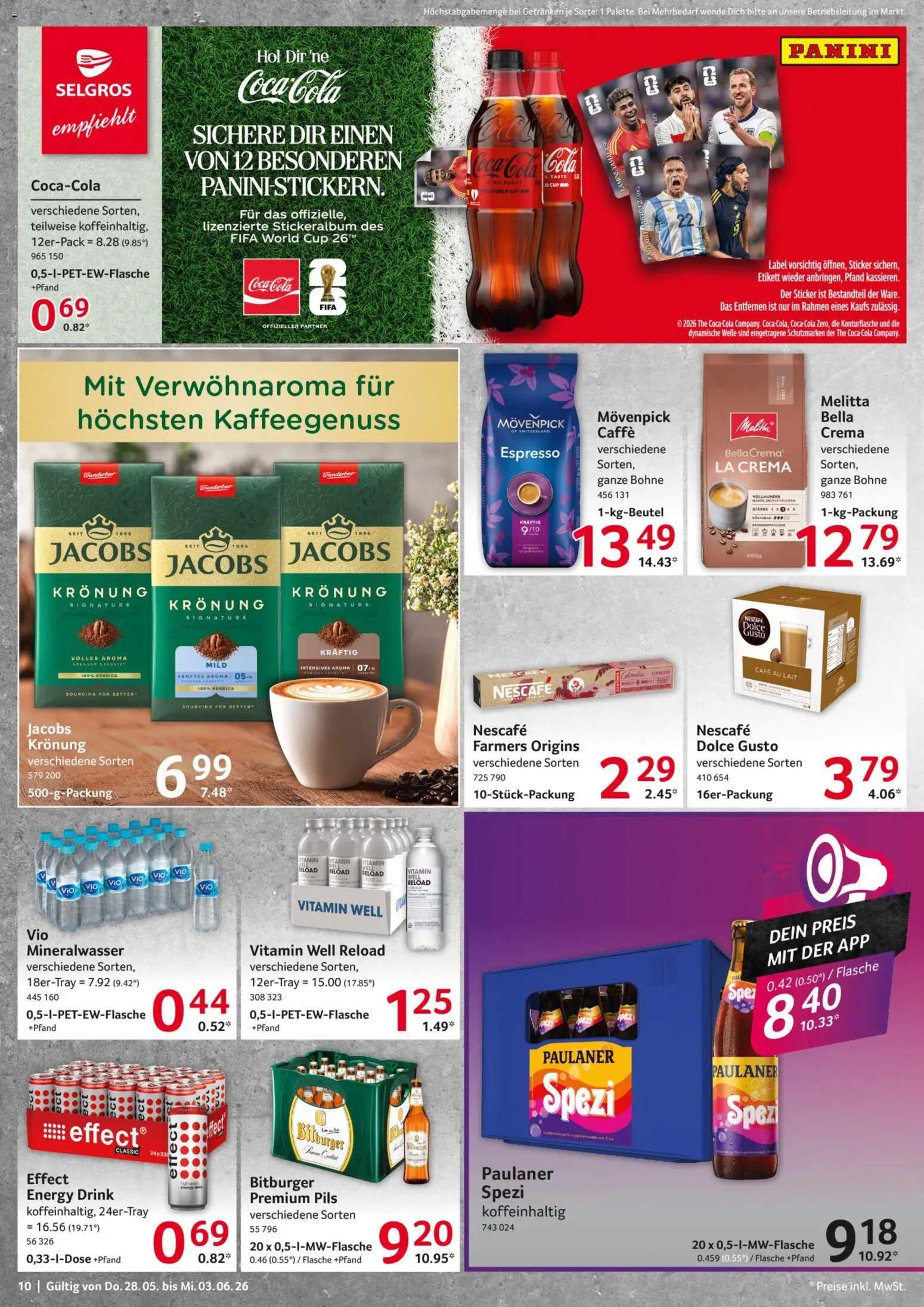 Selgros Prospekt – gültig ab 28.05.2026 | Seite: 10 | Produkte: Nokia, Melitta, Energy, Mineralwasser