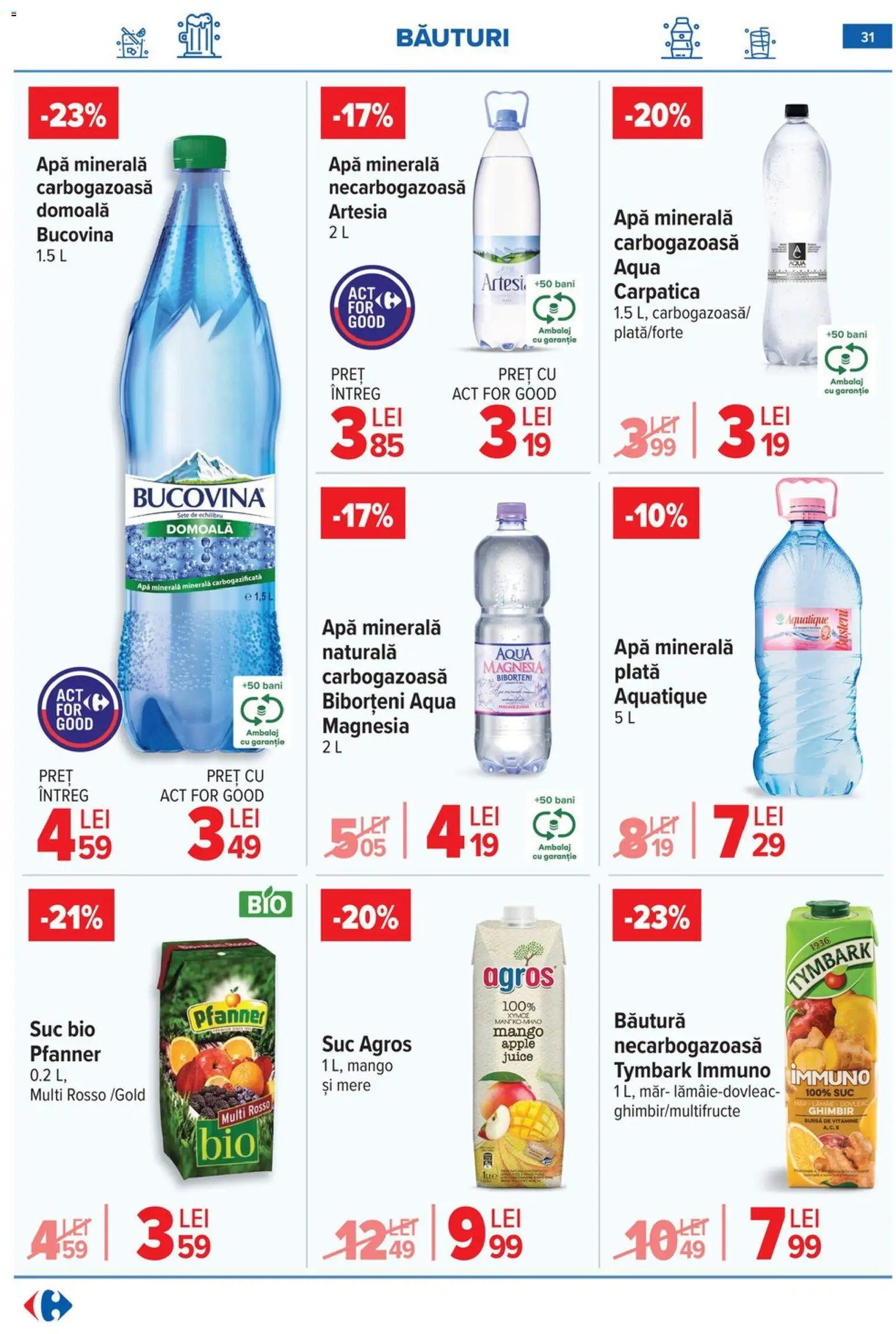 Noul catalog Carrefour – valabil de la 10.06.2026 | Pagină: 31 | Produse: Suc, Mere, Apă, Mango