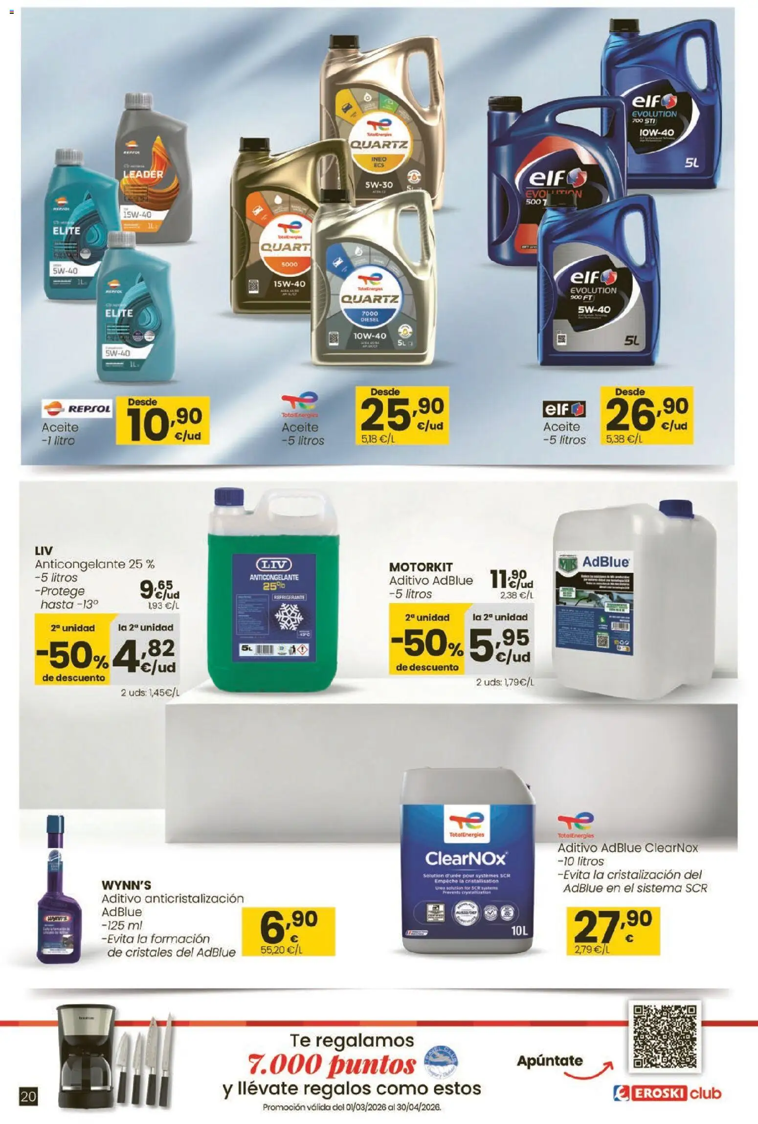 Eroski Qué planazo │ válido desde el 26.03.2026 | Página: 20 | Productos: Aceite, Té
