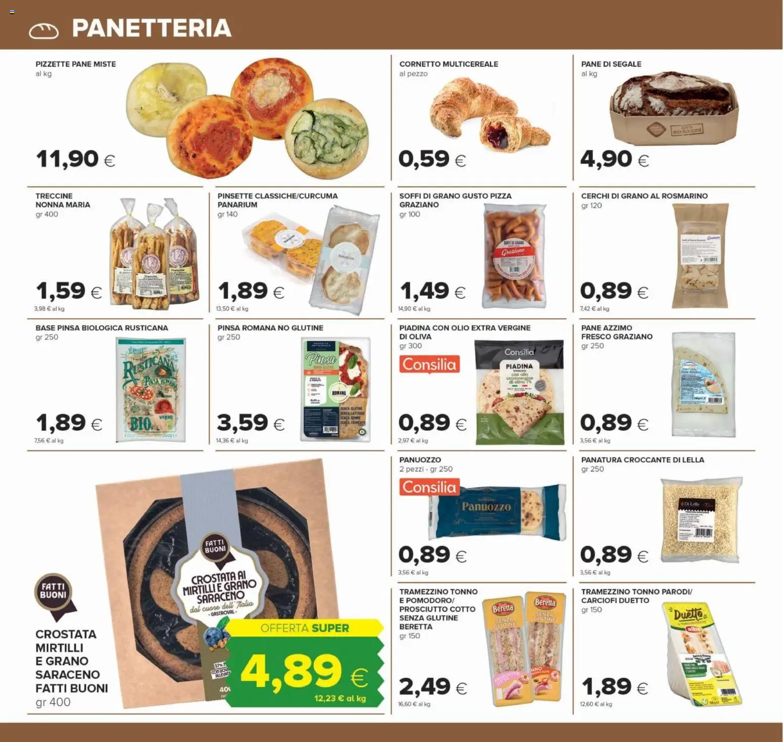 Volantino Oasi del 22/10/2026 | Pagina: 12 | Prodotti: Senza glutine, Pane, Olio, Mirtilli