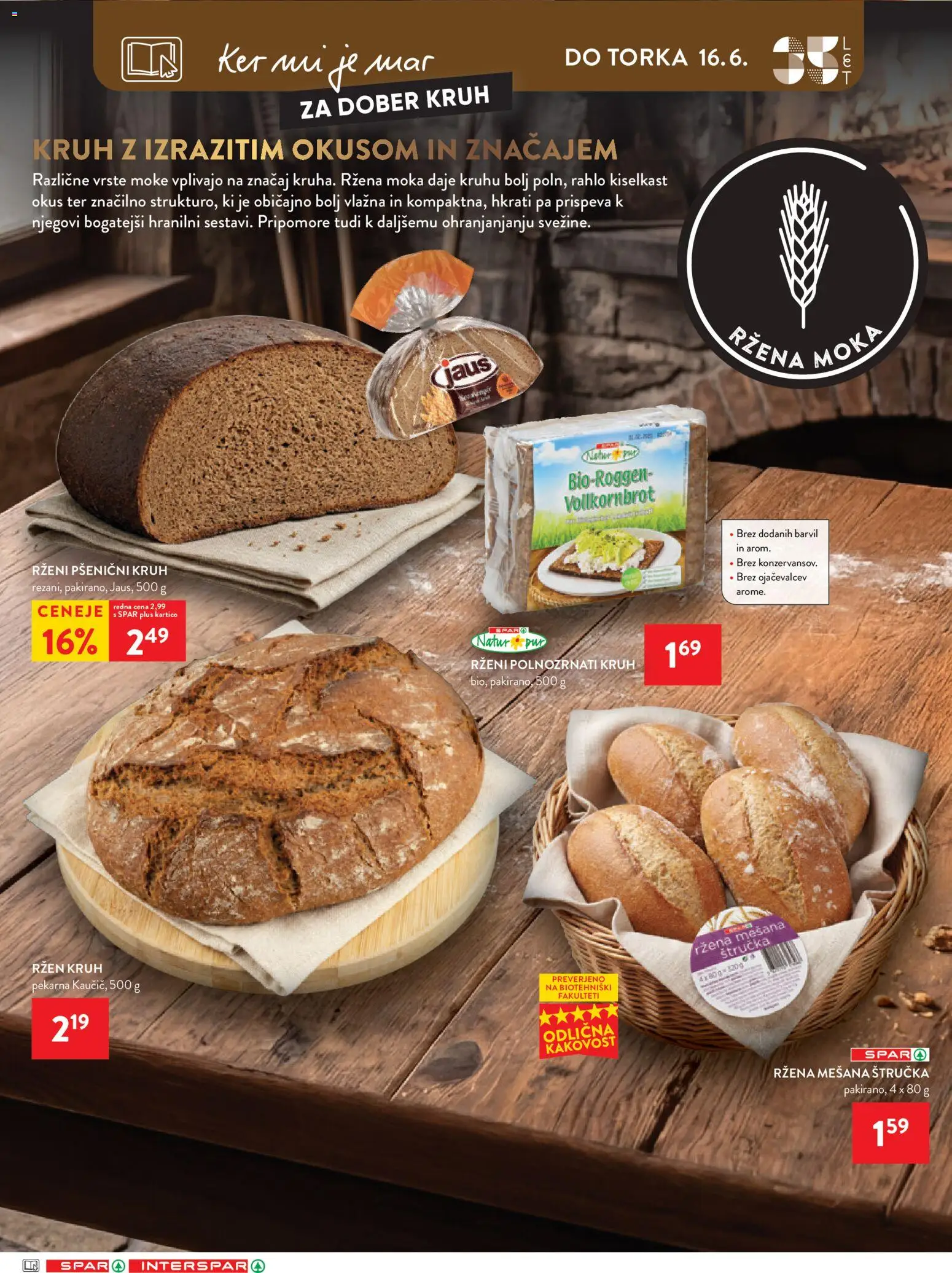 Novi Spar katalog ponudbe – veljaven od 10.06.2026 | Stran: 17 | Izdelki: Moka, Štručka, Kruh