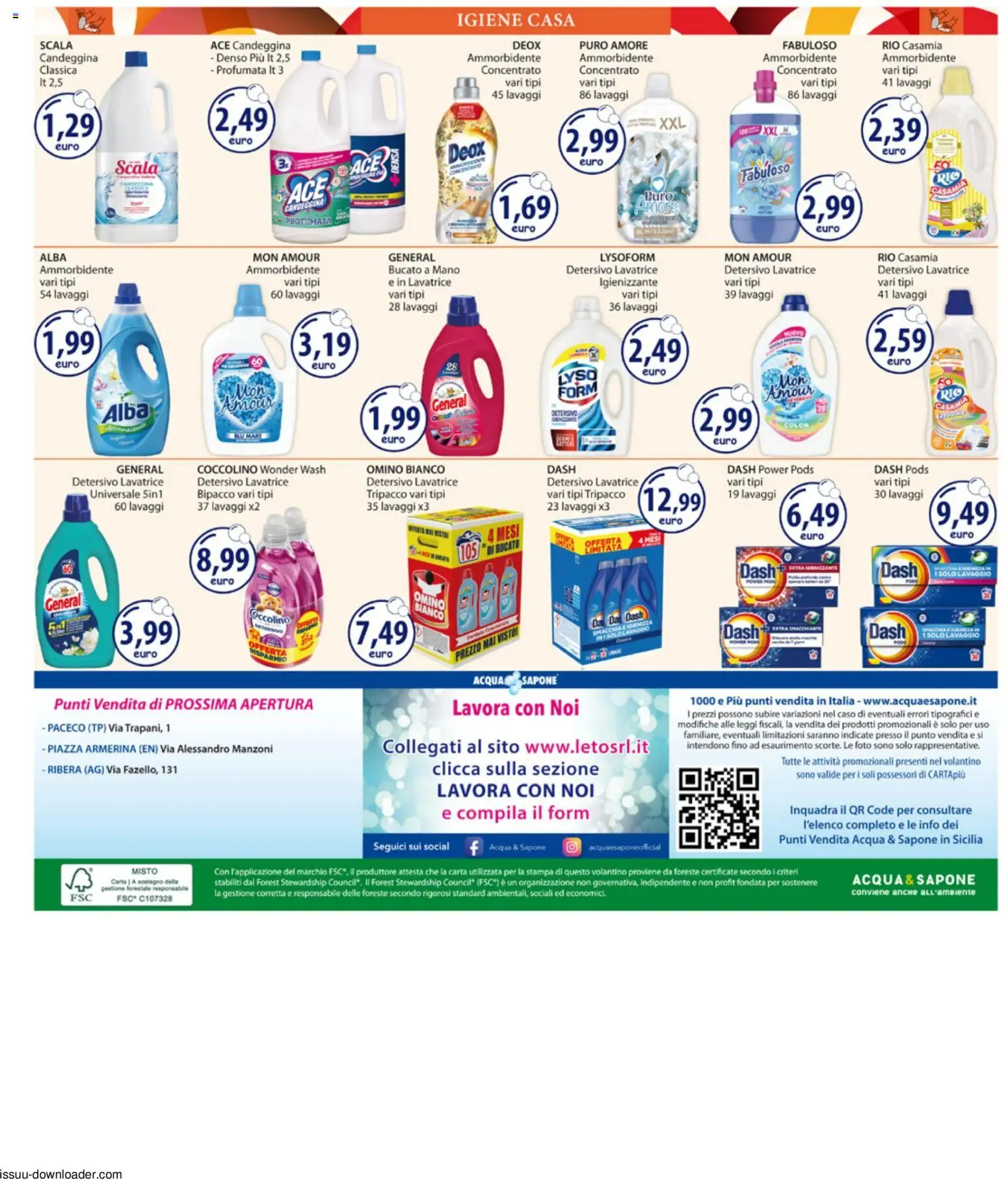 Volantino Acqua e Sapone del 27/07/2026 | Pagina: 20 | Prodotti: Sapone, Ammorbidente, Acqua, Stampa